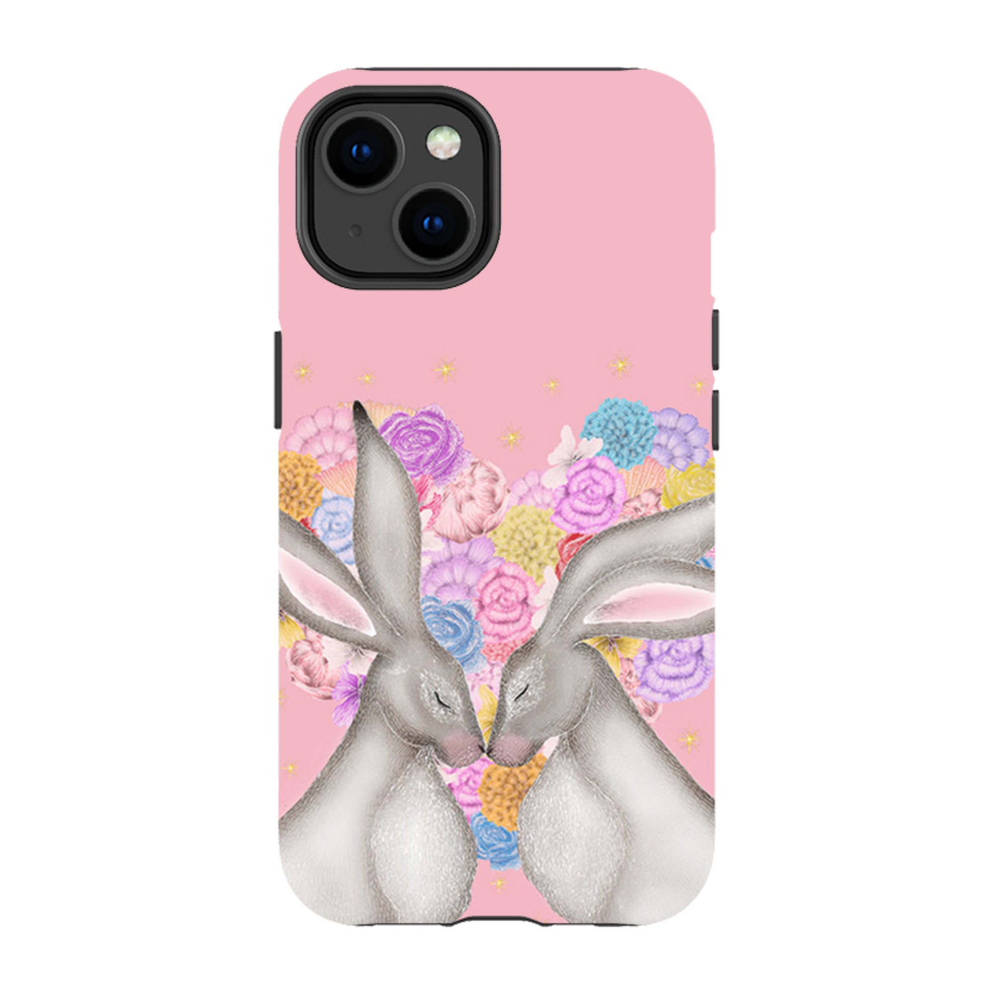 iPhone MagSafe Tough Case -  White Hares Rose Heart II By Catherine Rowe