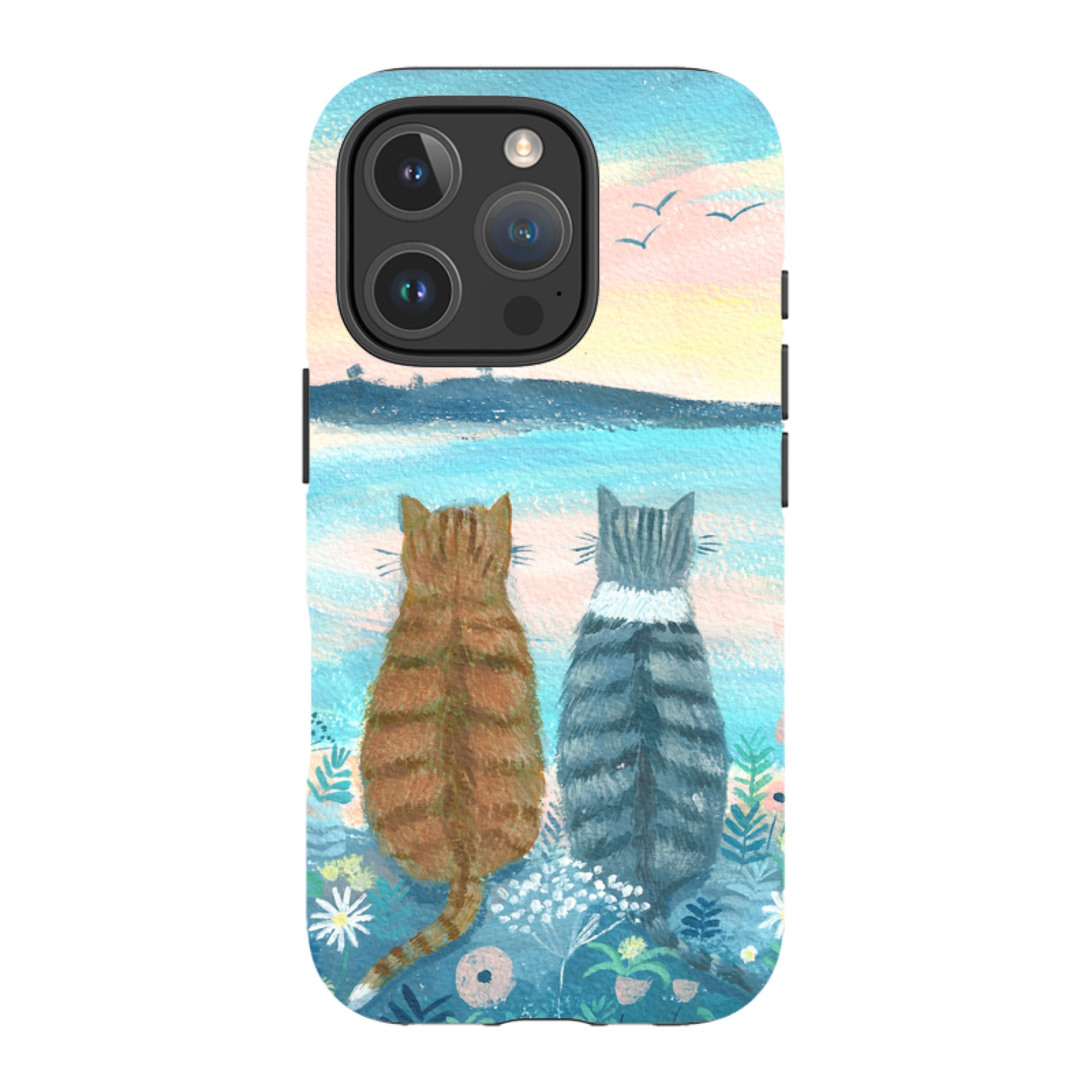 iPhone MagSafe Tough Case - Sunset Cats 2 By Mary Stubberfield