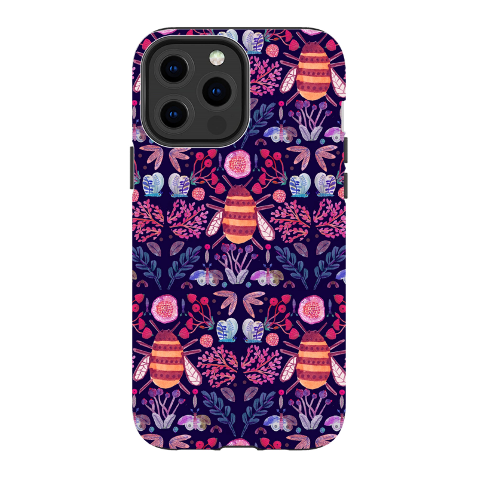 iPhone Tough Case - Botanics and Insects By Gabriela Larios
