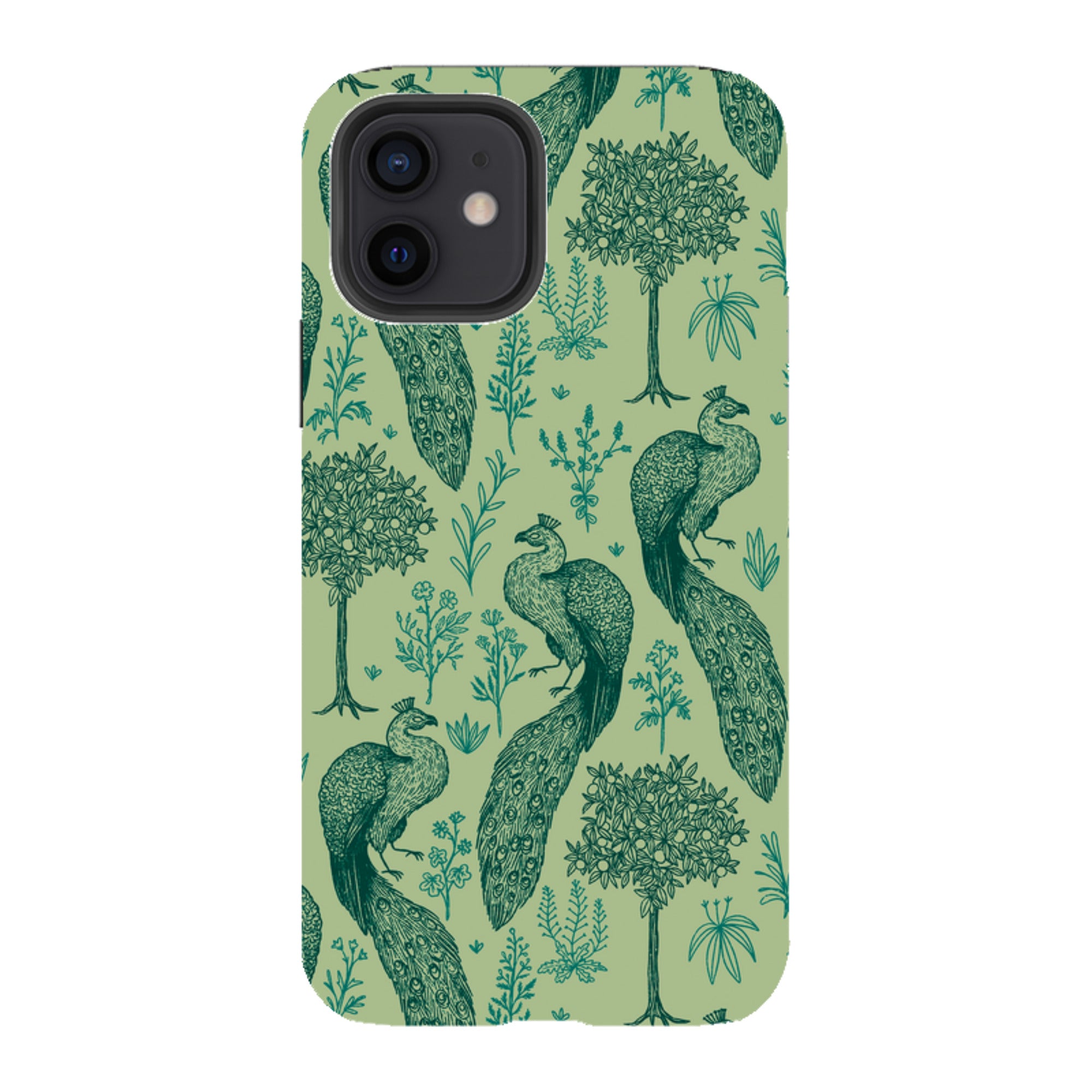 iPhone Tough Case - Peacock Pattern By Anna Stead