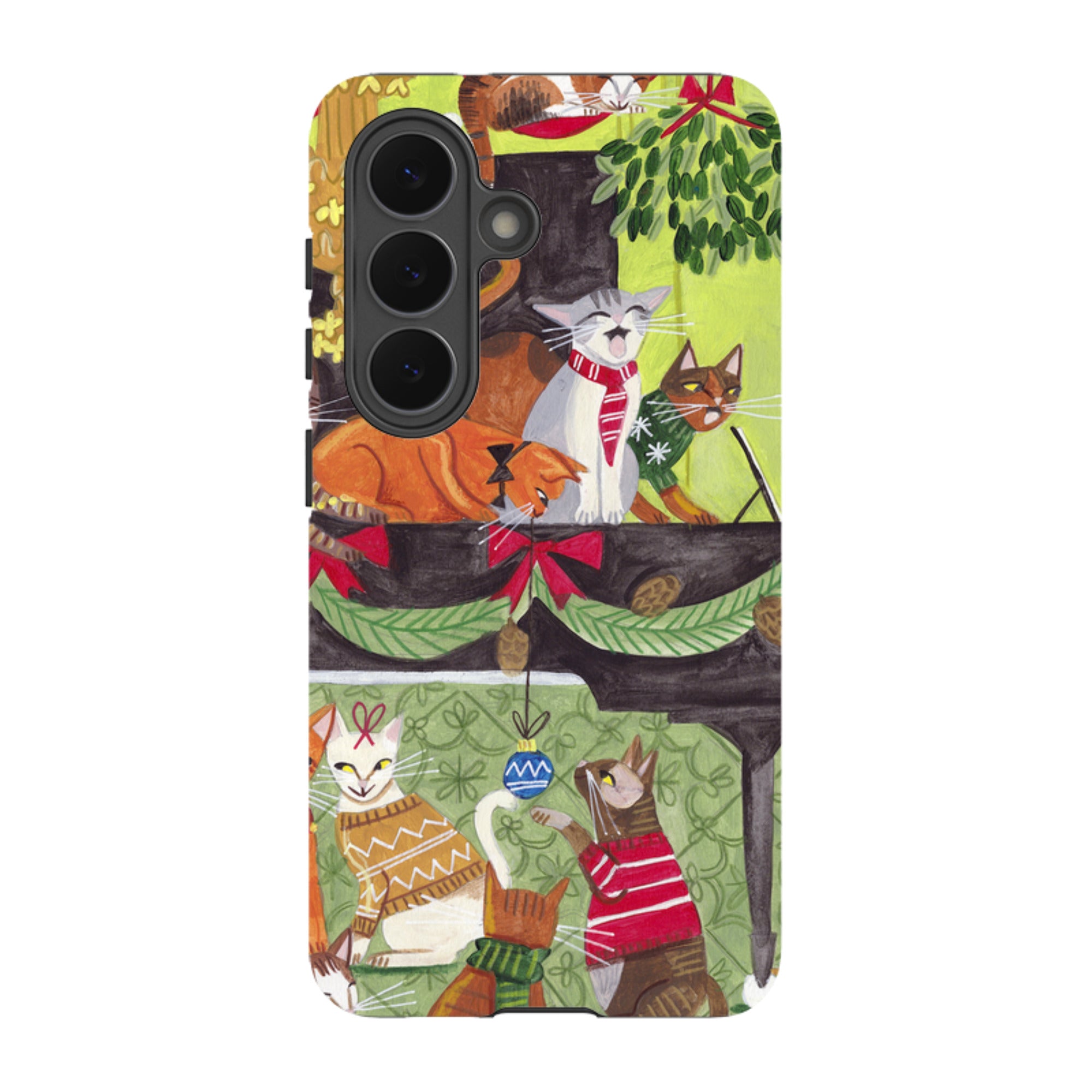 Samsung Tough Case - Christmas cats II By Caroline Bonne Muller