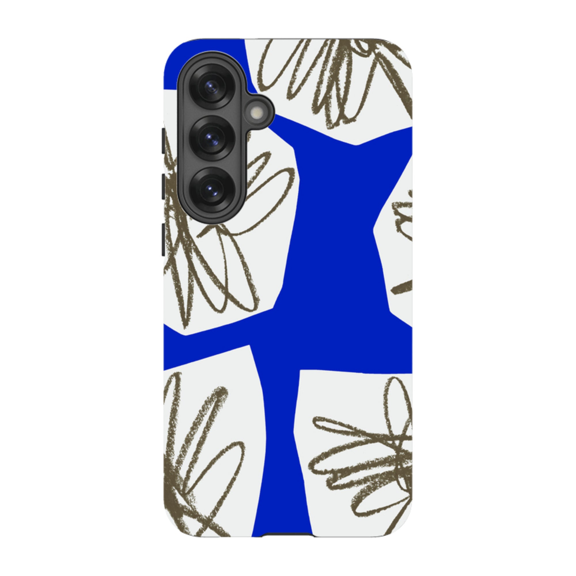 Samsung Tough Case - Blue Collage Flower By Kitty Joseph