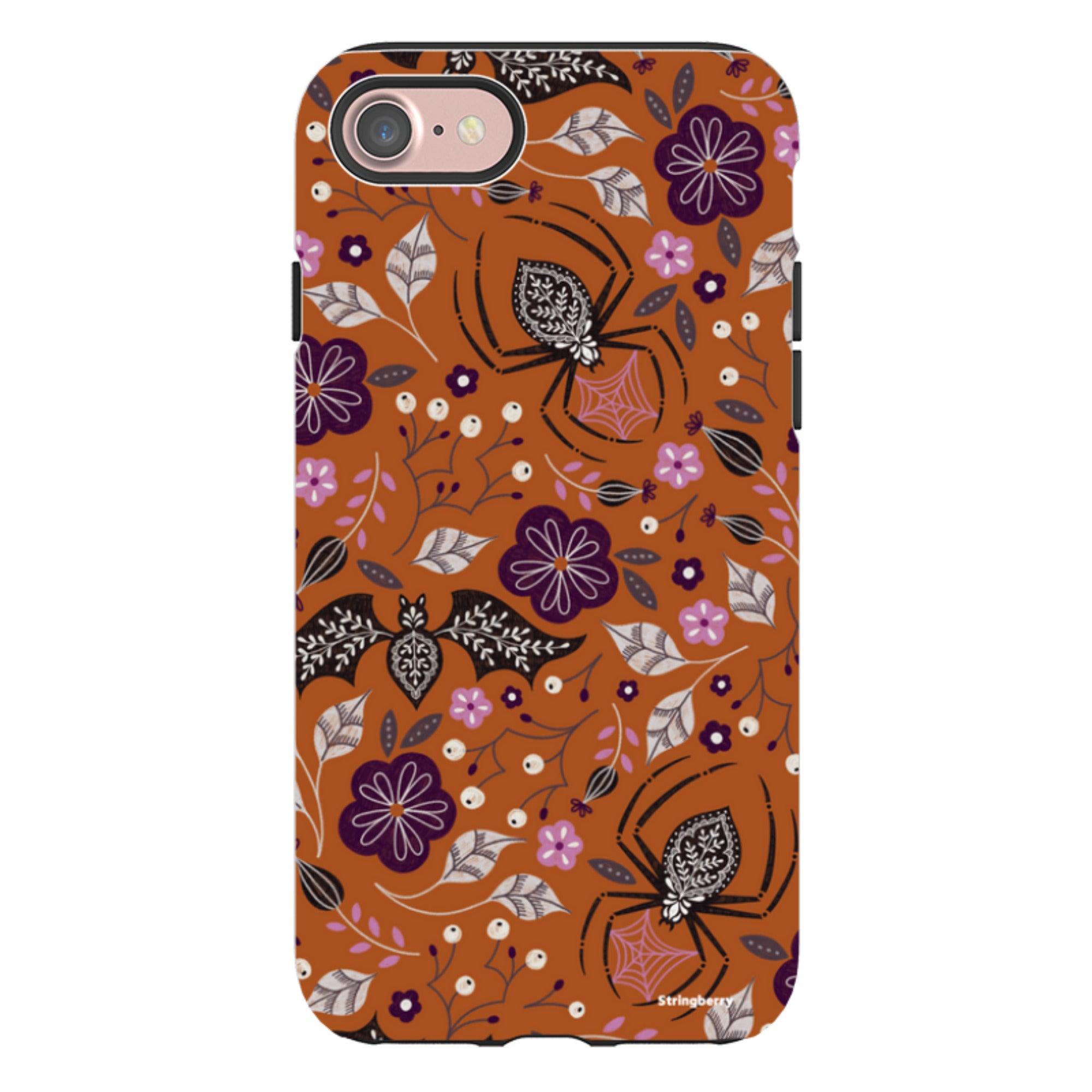 iPhone Tough Case - SpiderBat Orange By Jenny Zemanek