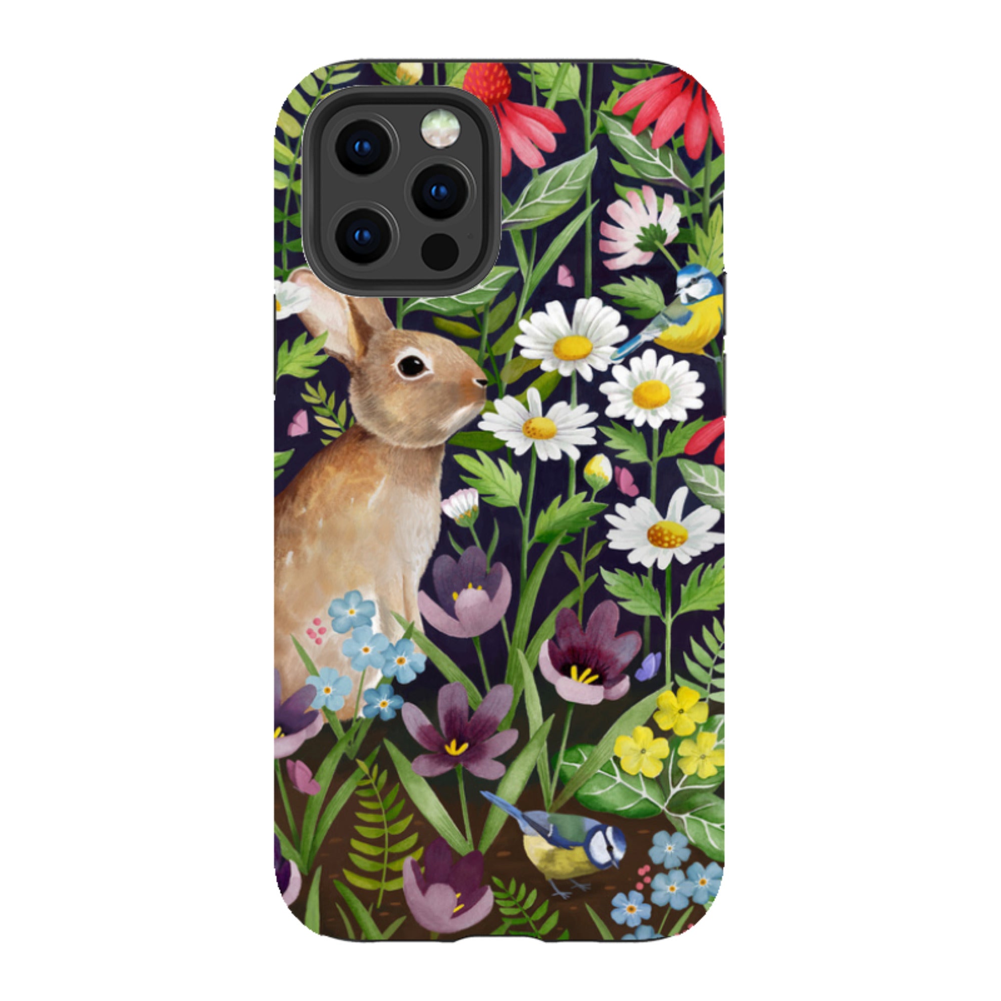 iPhone Tough Case - Rabbit And Wildflowers By Bex Parkin