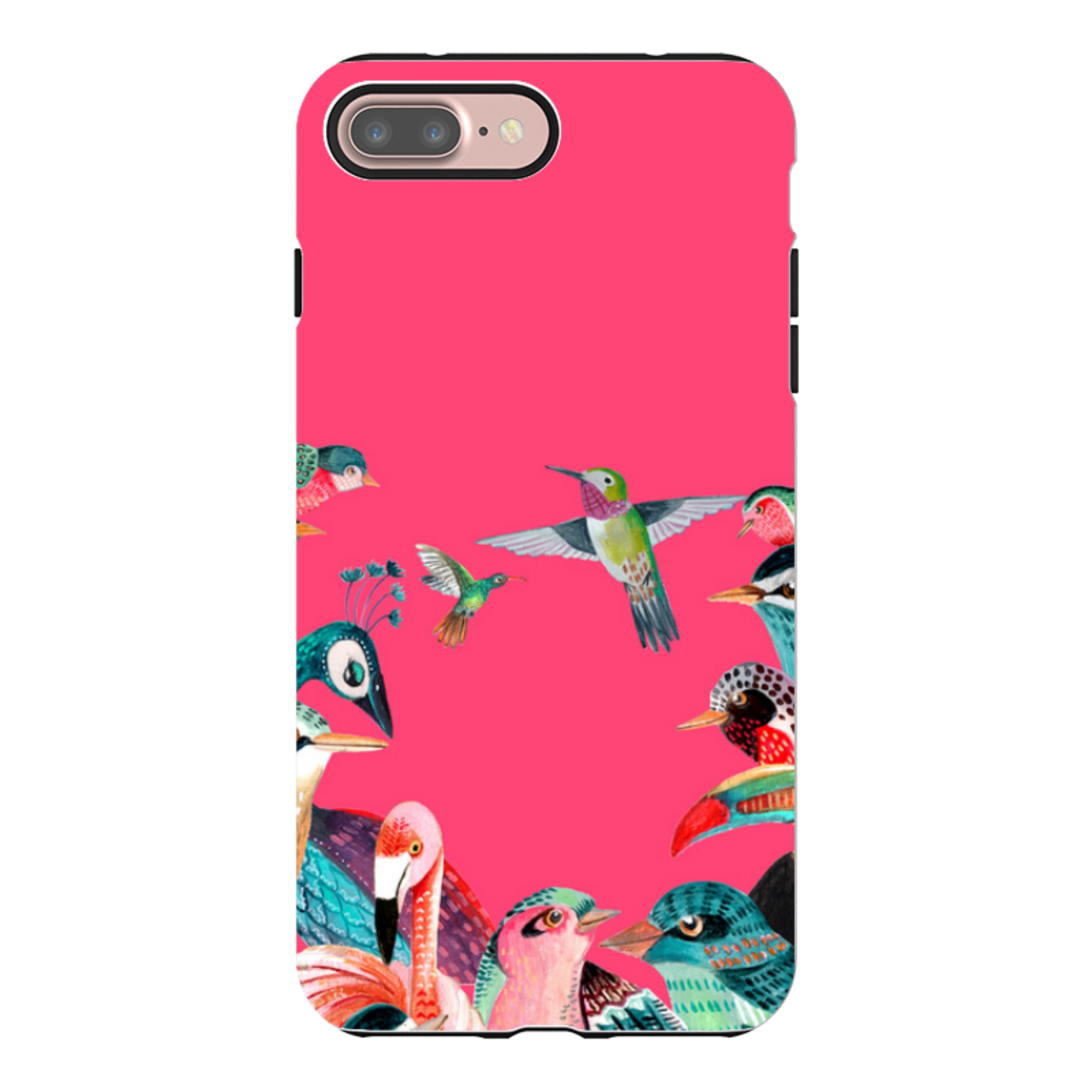 iPhone Tough Case - Pink Birds By Caroline Bonne Muller