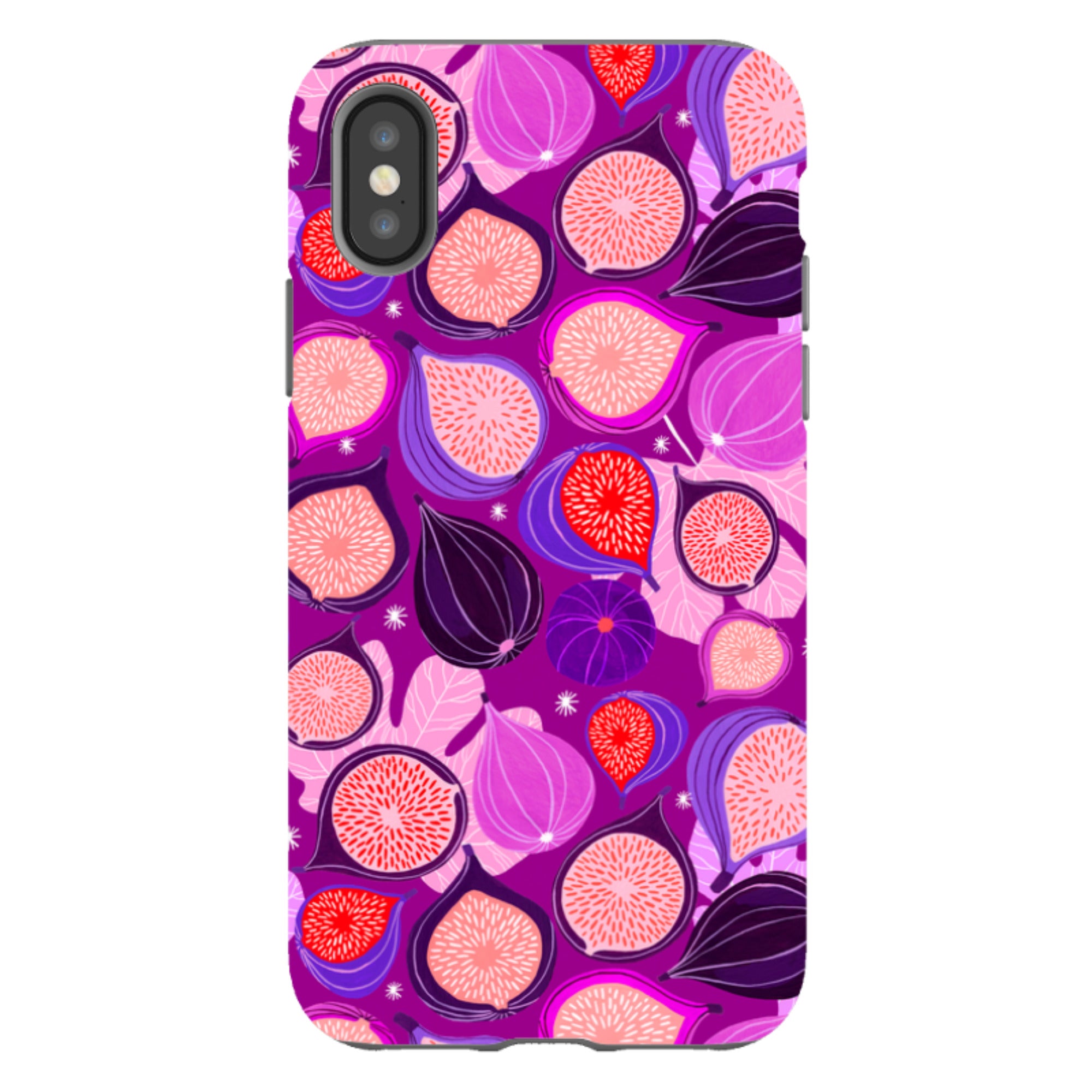 iPhone Tough Case - Ficolino Purple Pattern By Madalina Andronic
