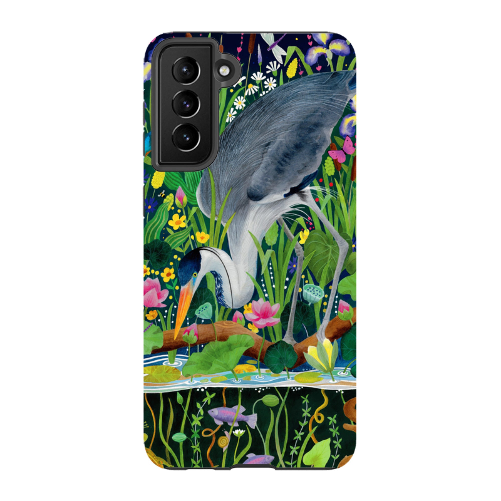 Samsung Tough Case - Heron Fishing By Bex Parkin