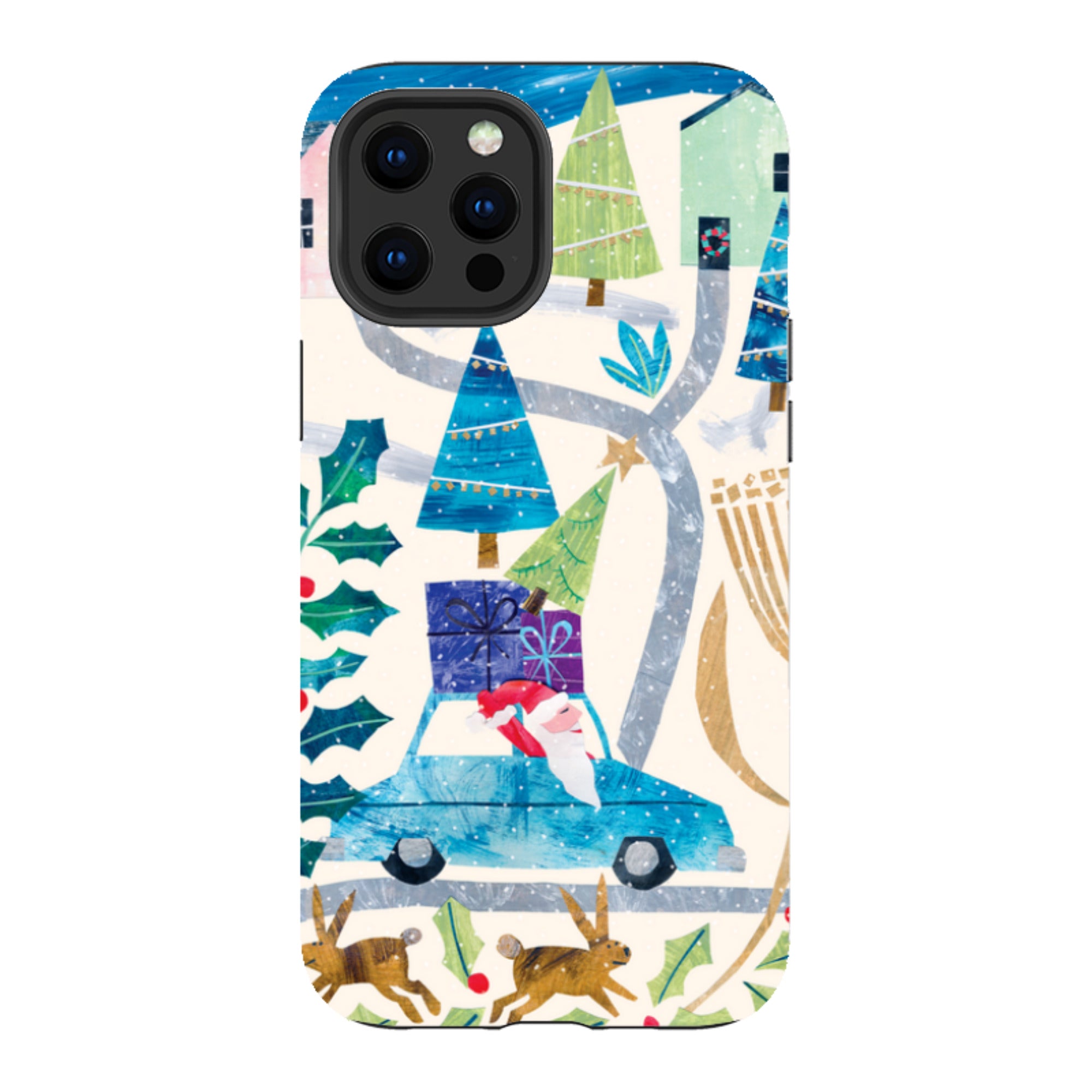 iPhone Tough Case - Santa Driving Home By Tracey English
