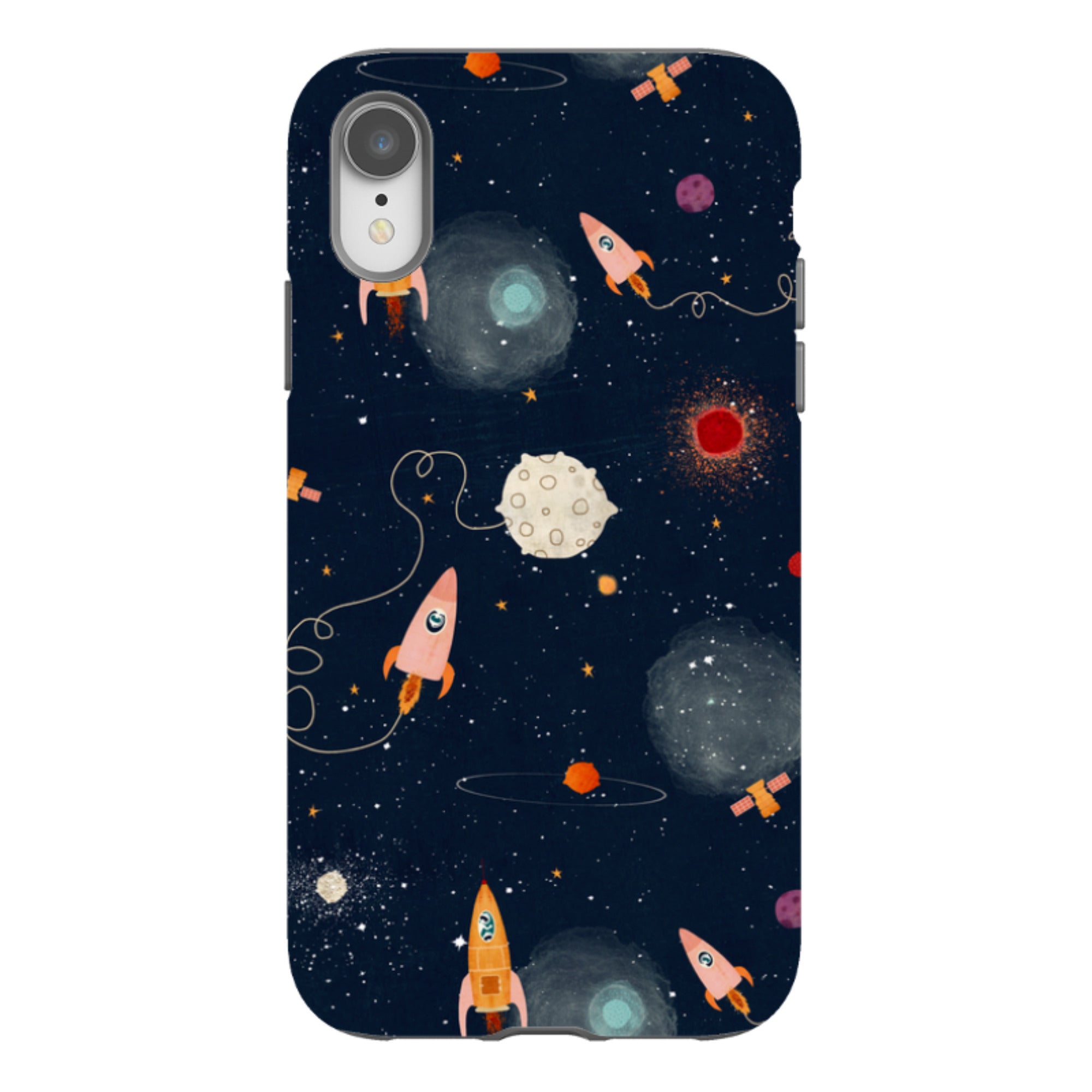 iPhone Tough Case - Rockets Midnight By Katherine Quinn