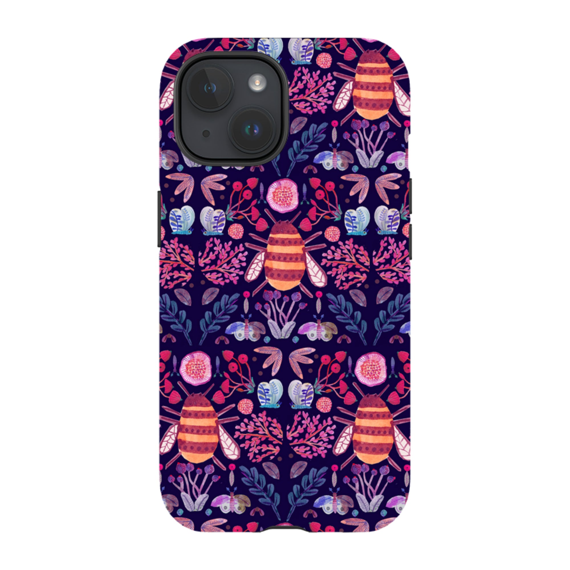 iPhone Tough Case - Botanics and Insects By Gabriela Larios