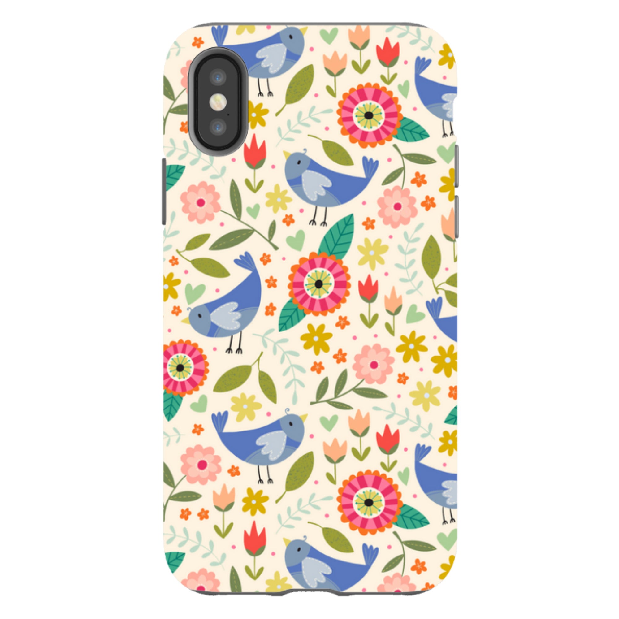 iPhone Tough Case - Bird Pattern I By Suzy Taylor
