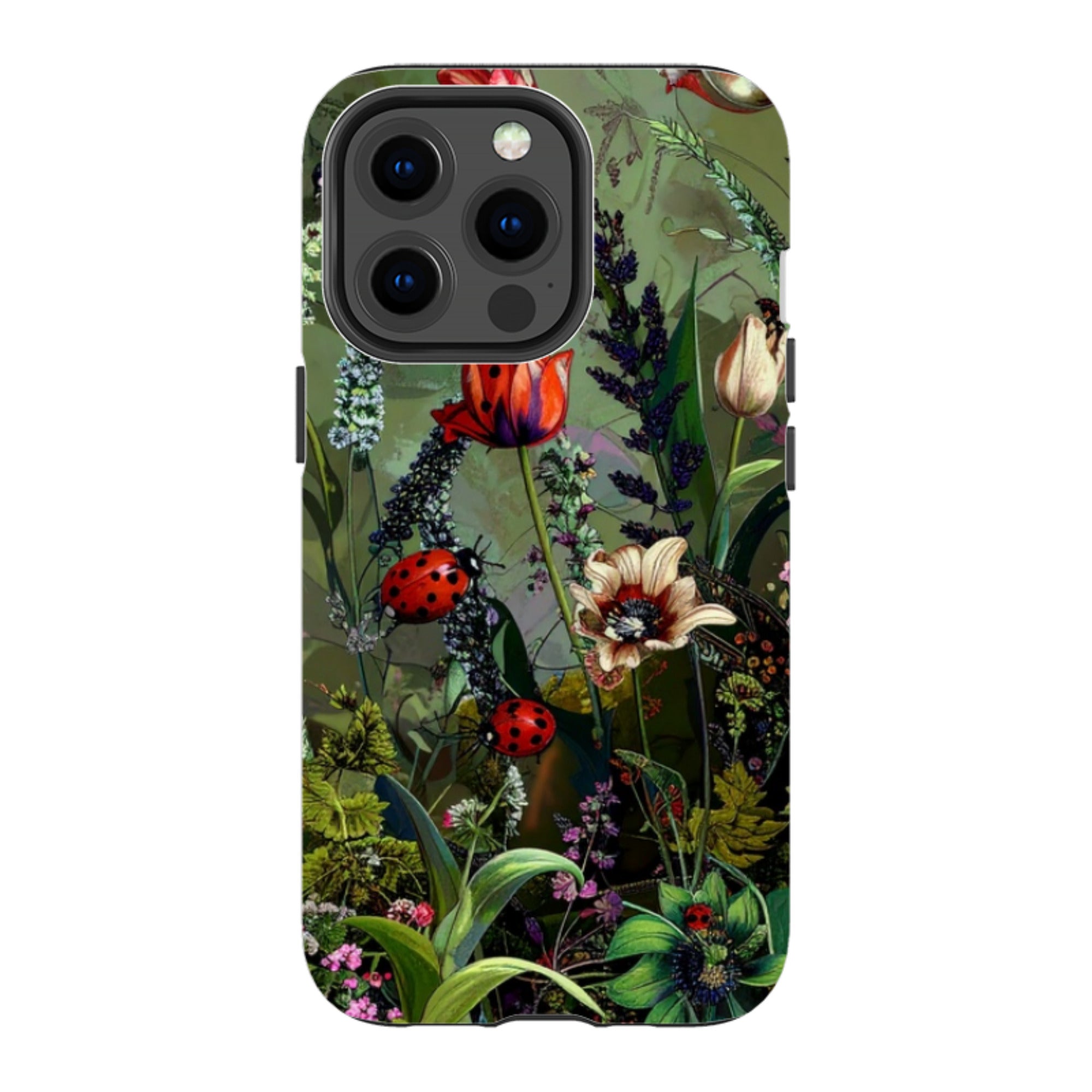 iPhone MagSafe Tough Case - Green Vyne Ladybirds