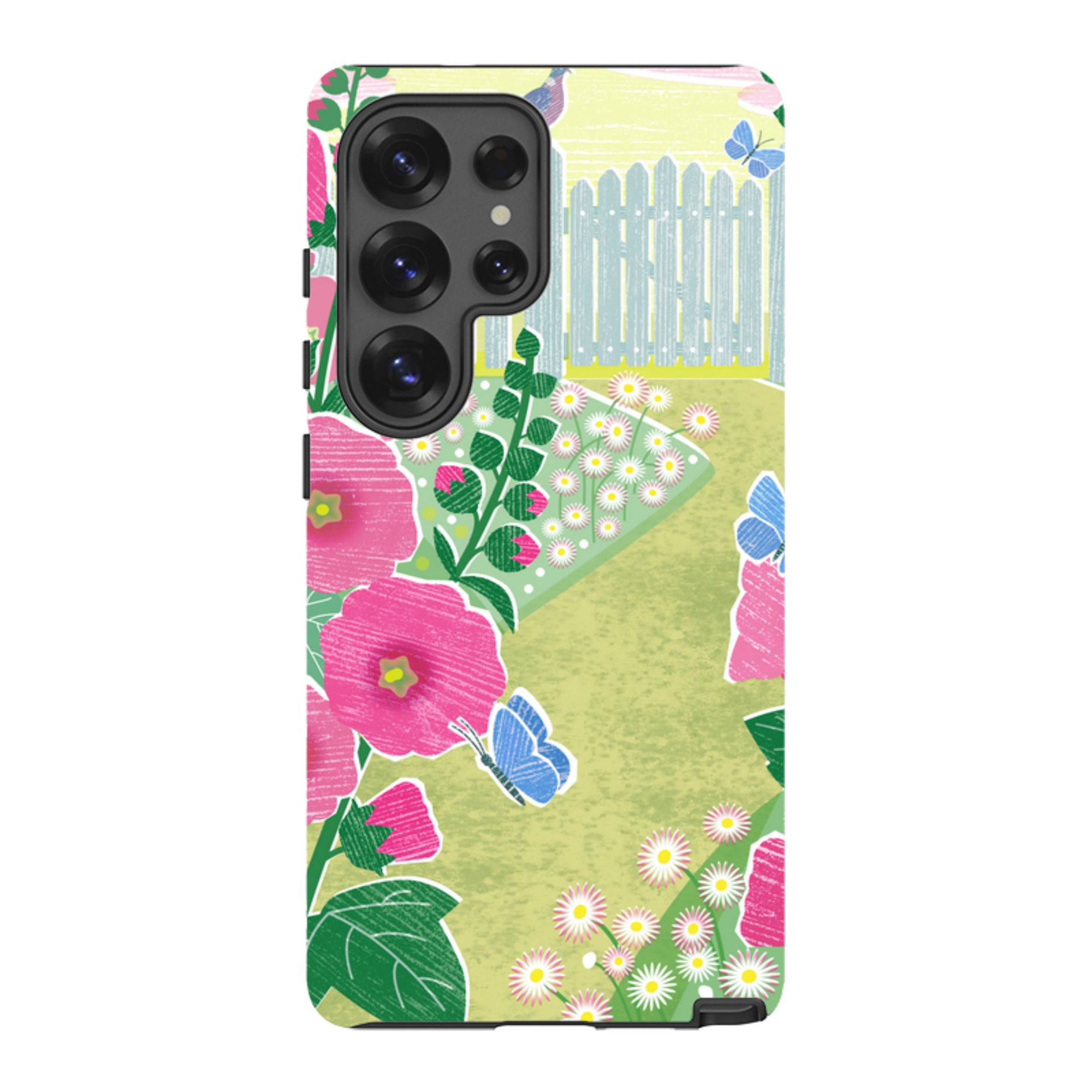 Samsung Tough Case - Hollyhocks By Liane Payne