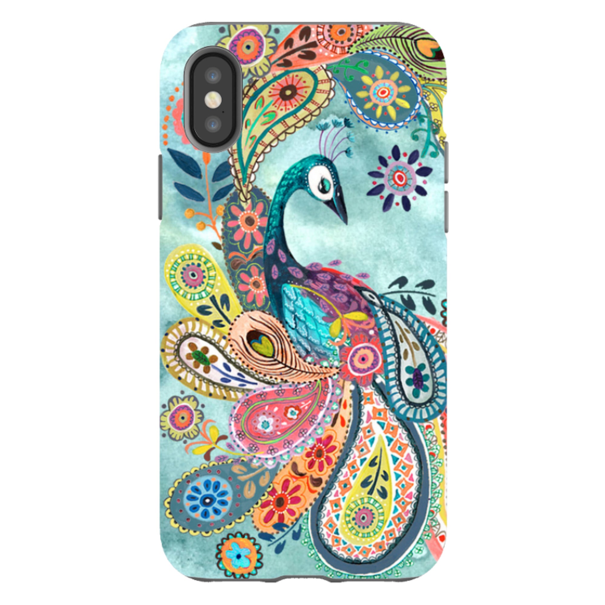iPhone Tough Case - Peacock Dreams By Caroline Bonne Muller