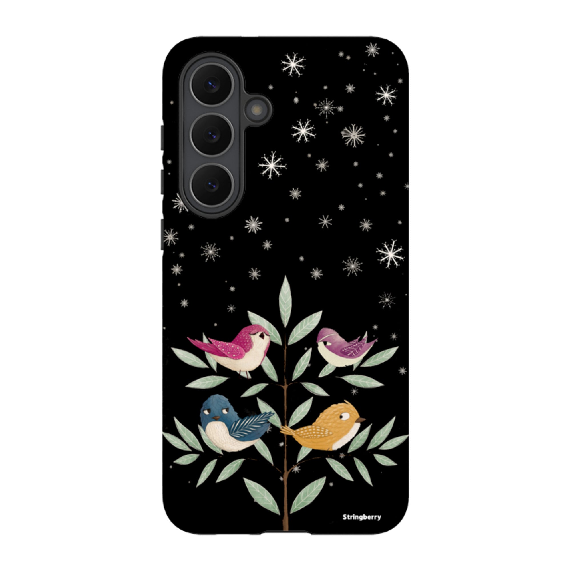 Samsung Tough Case - Garden Birds Black By Maja Lindberg