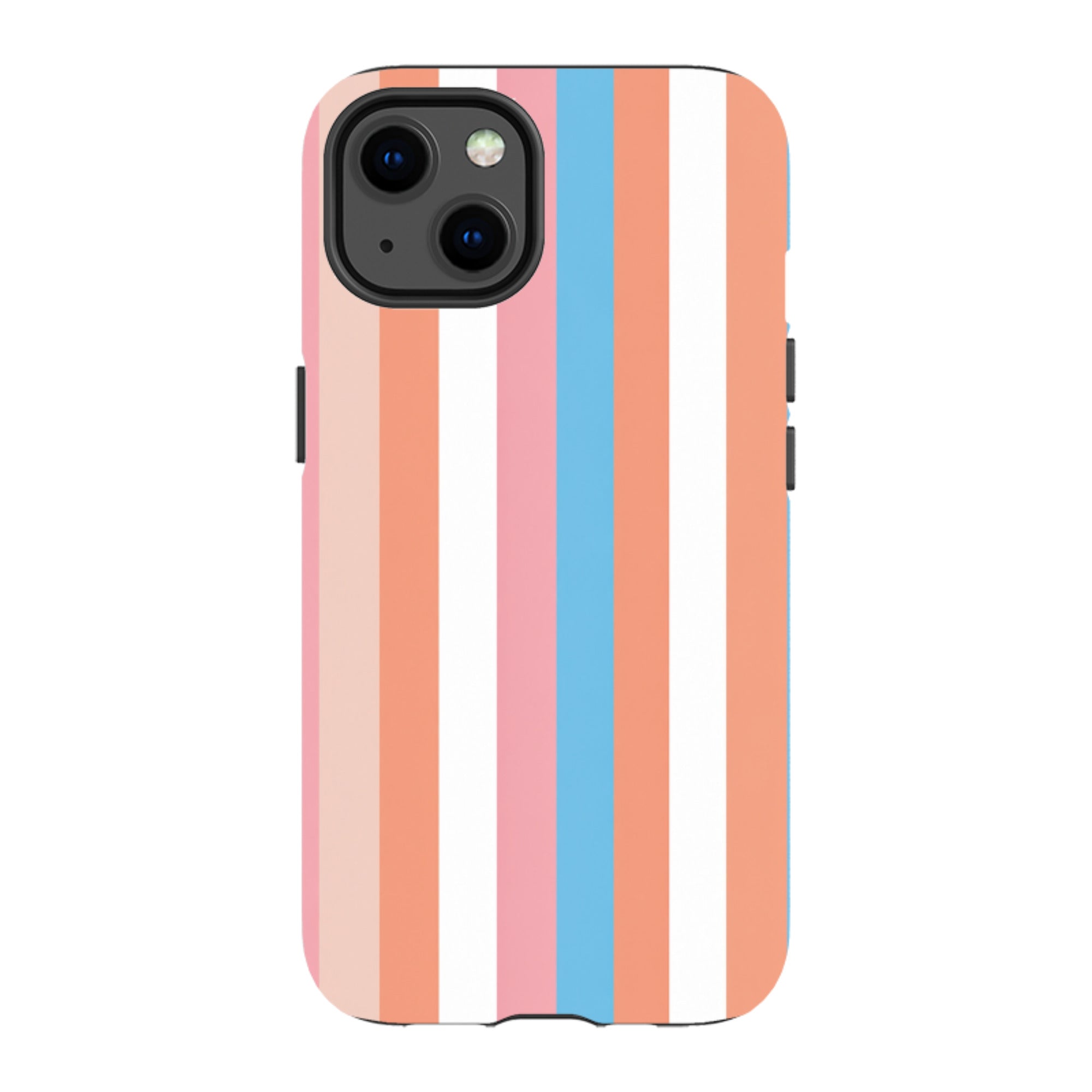 iPhone MagSafe Tough Case - Coral Pink Stripe