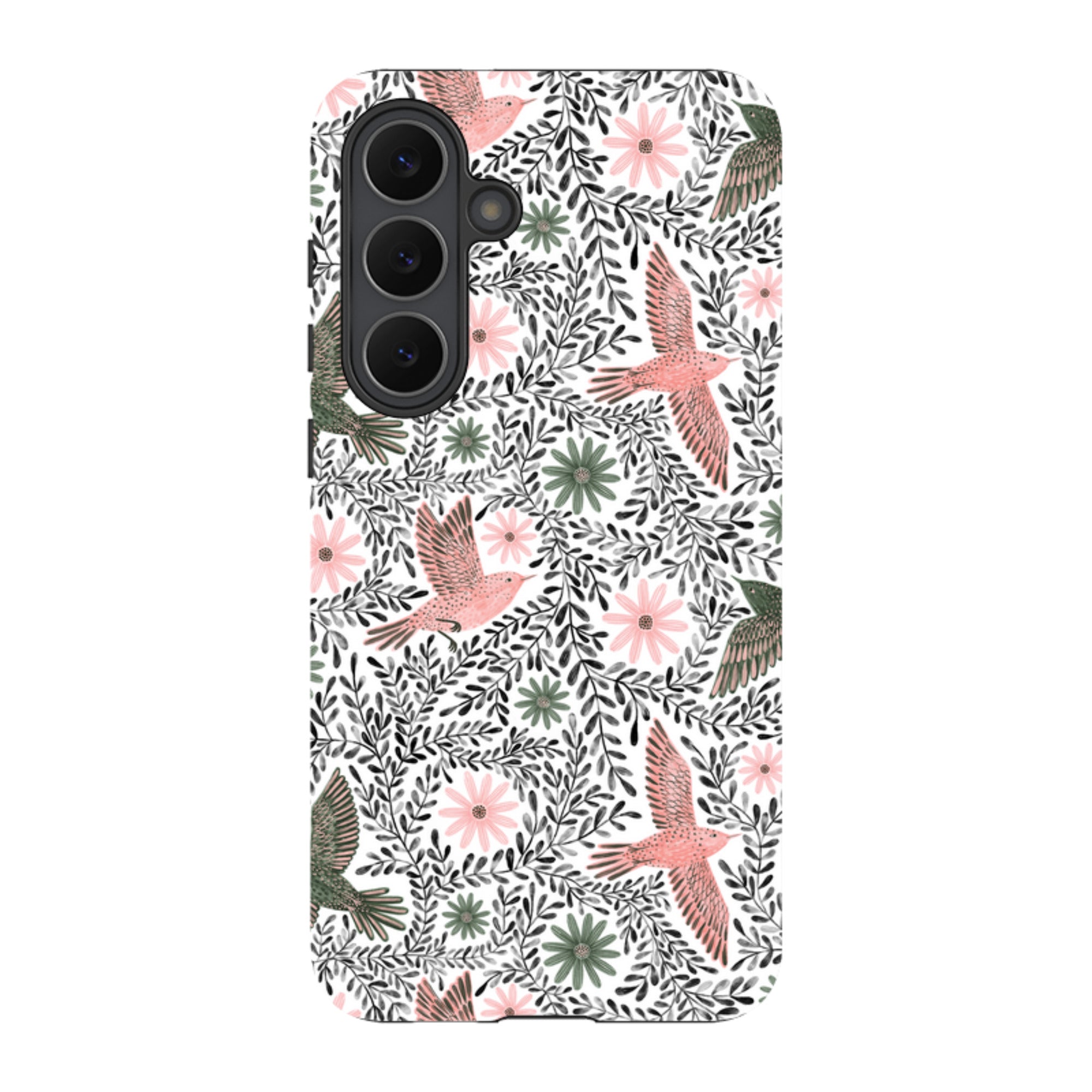 Samsung Tough Case - Bird Pattern Black By Lee Foster Wilson