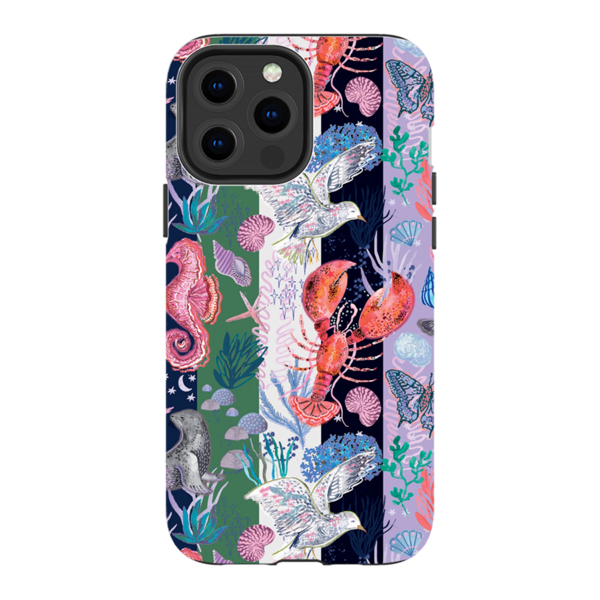 iPhone MagSafe Tough Case - Coastal Calling Stripe I By Emma Frances Grant