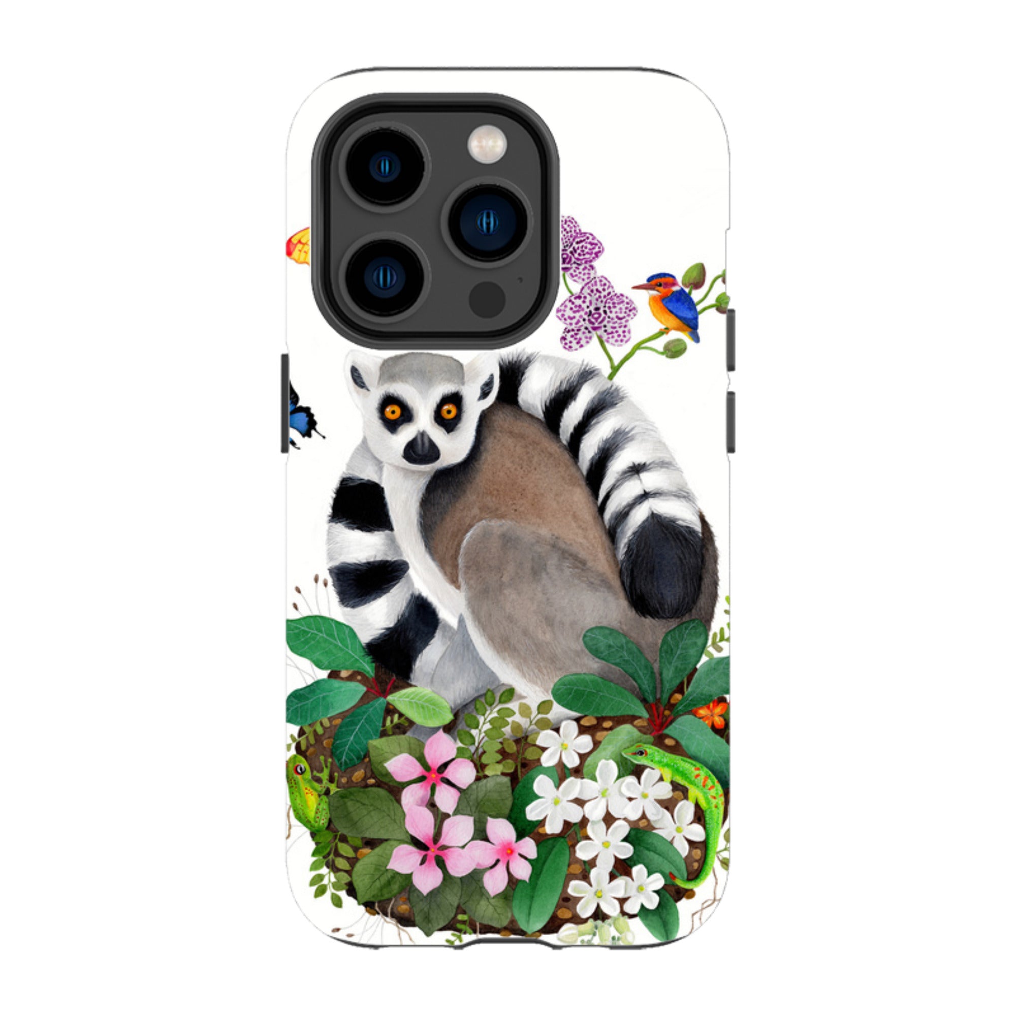 iPhone Tough Case - Madagascar Lemur By Bex Parkin