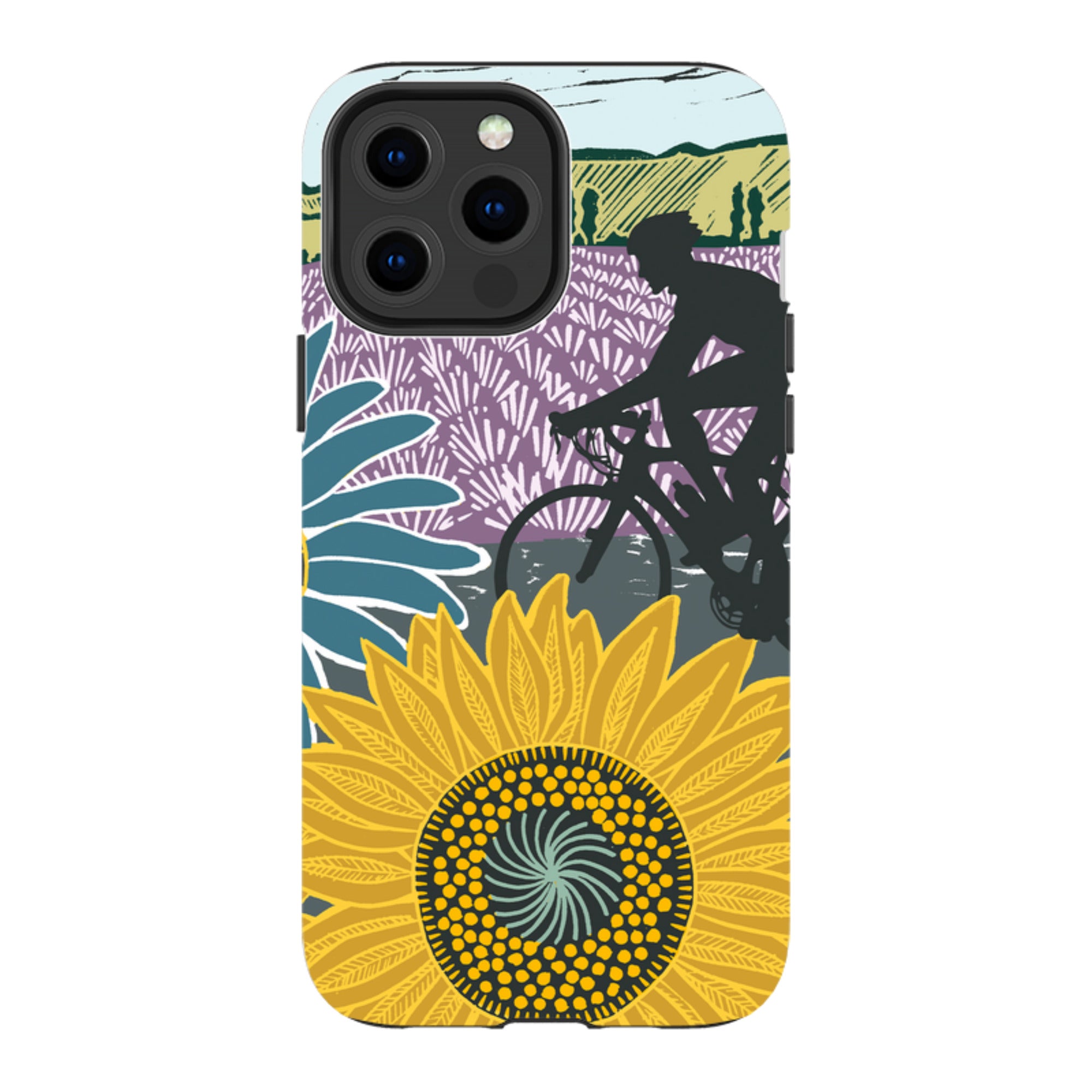 iPhone Tough Case - Bike And Sunflowers By Kate Heiss