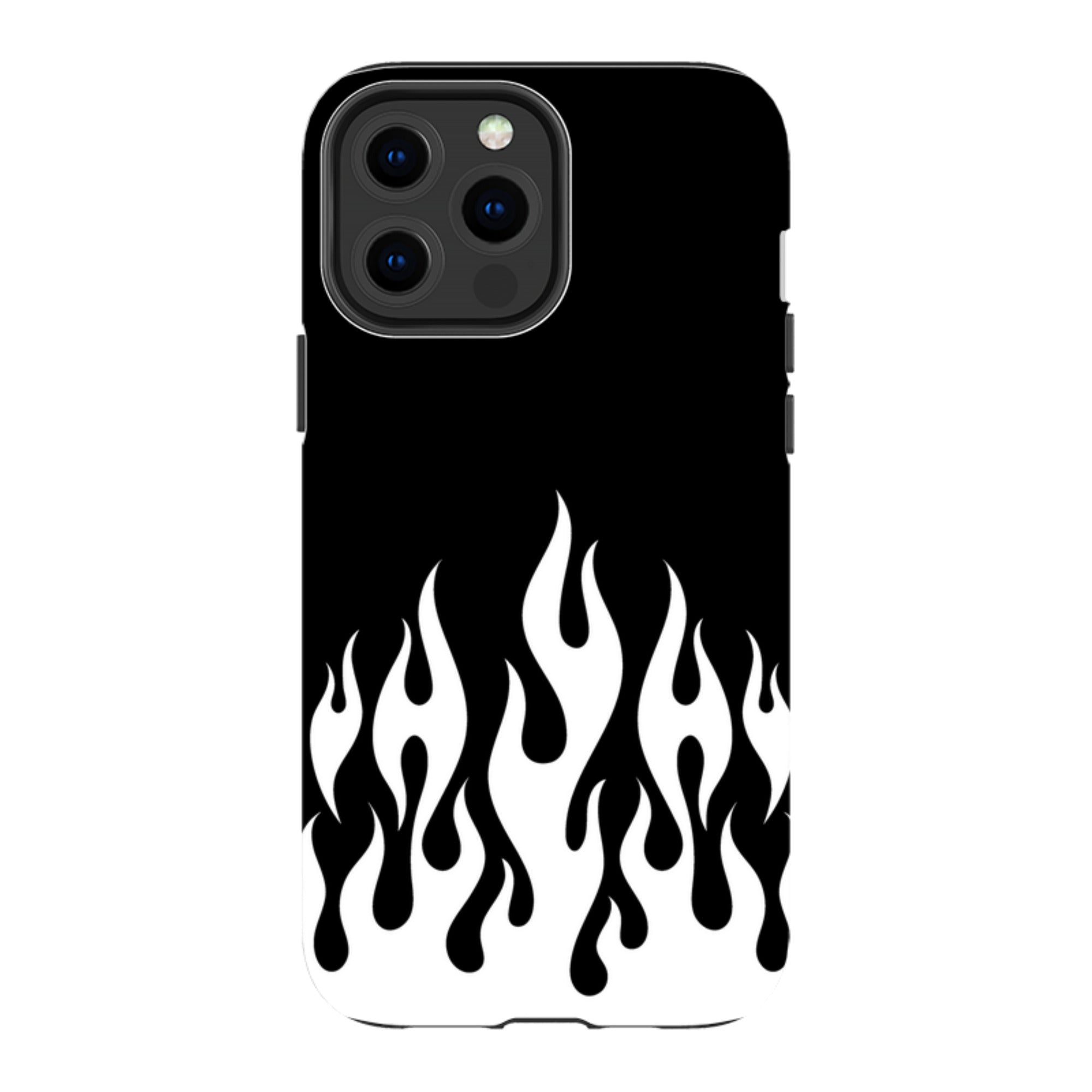 iPhone Tough Case - White Flames