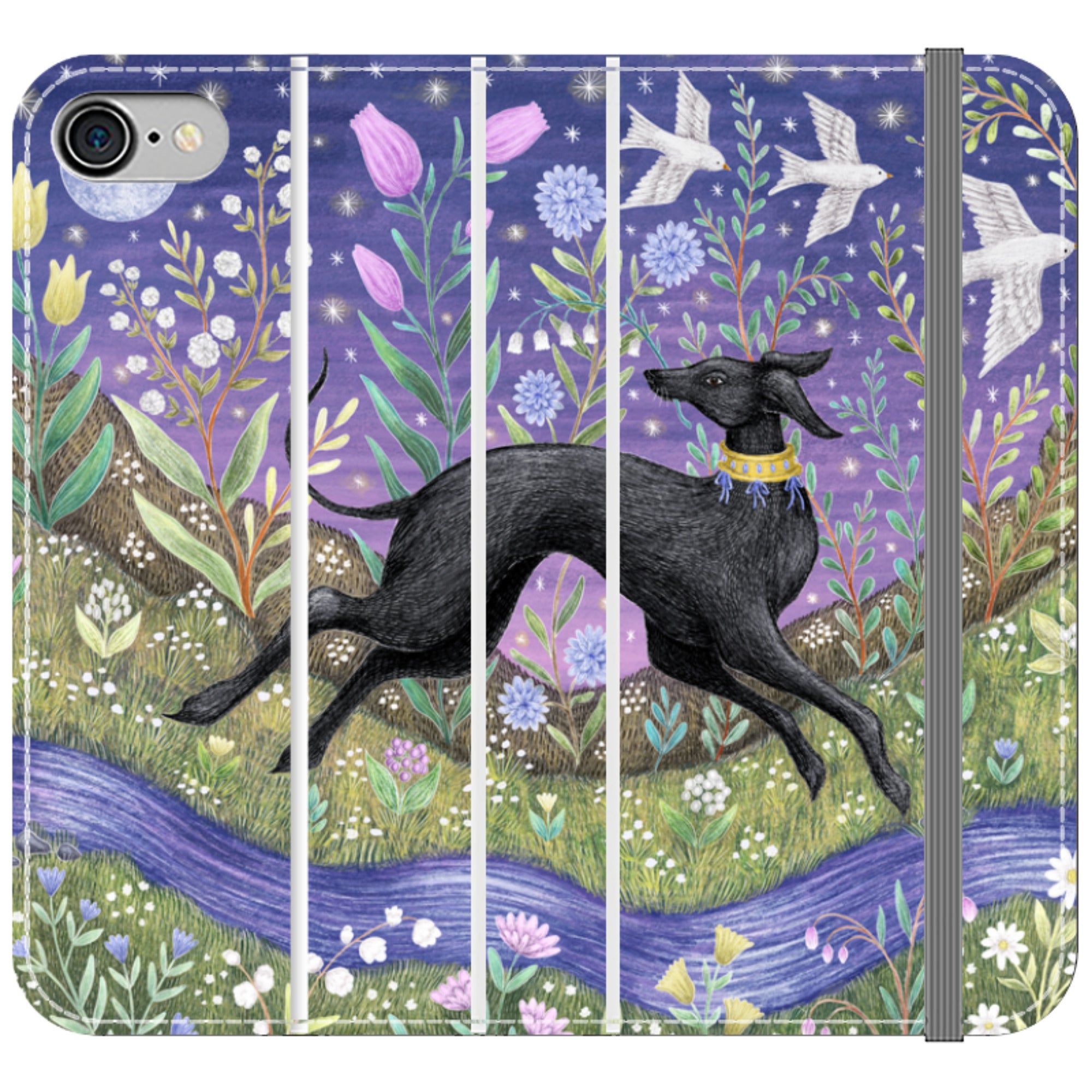 Meadow Hound Wallet Case By Catherine Rowe