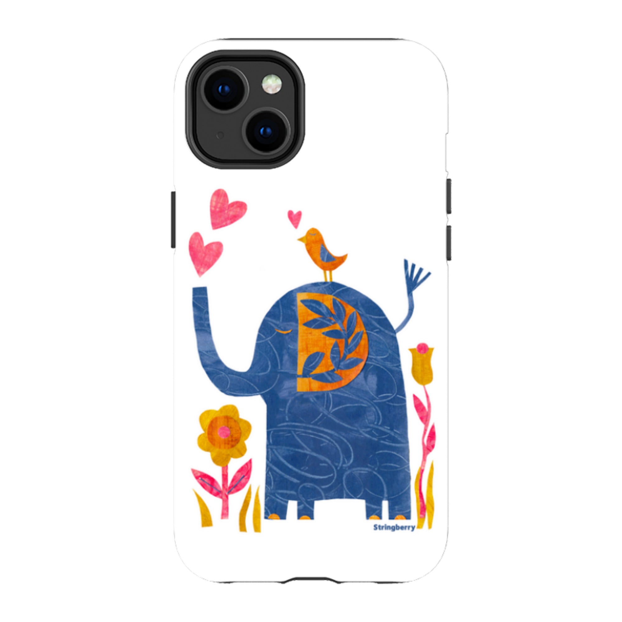 iPhone Tough Case - Elephant In Love By Tracey English