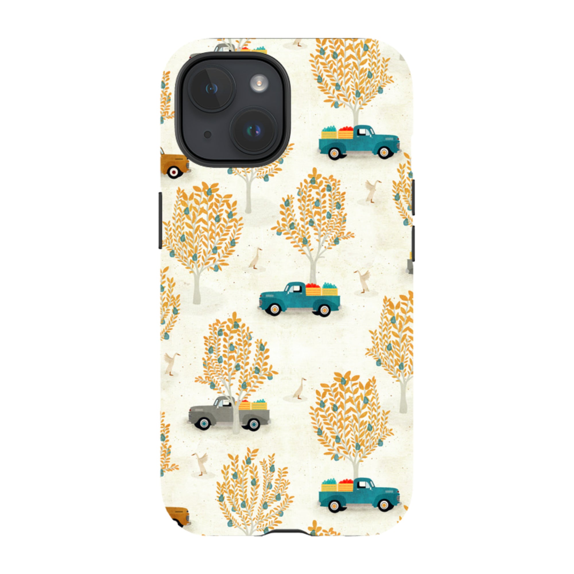 iPhone MagSafe Tough Case - Pear Trees and Trucks By Katherine Quinn