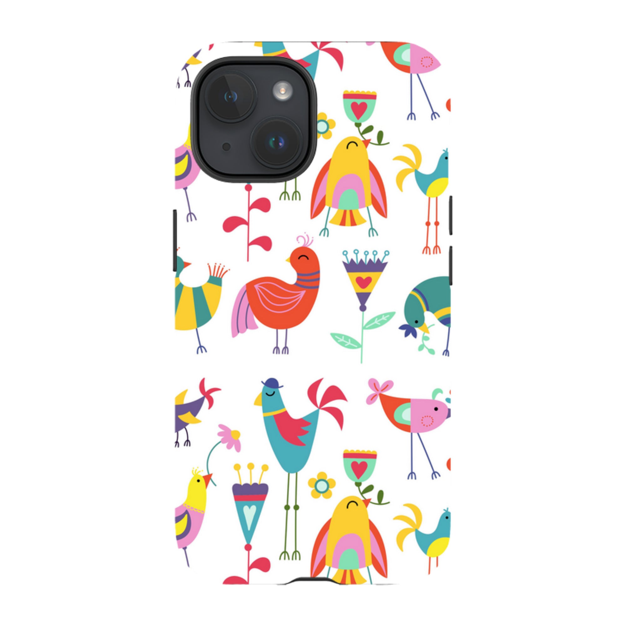 iPhone Tough Case - Folky Birds By Suzy Taylor