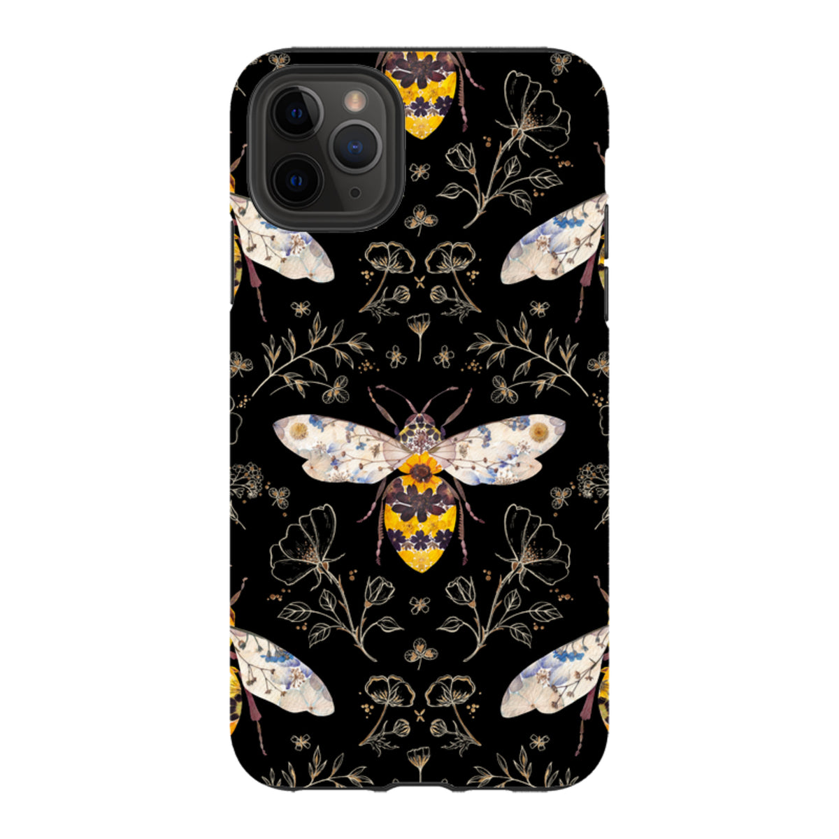 iPhone Tough Case - Midnight Bumble Bee By Helen Ahpornsiri