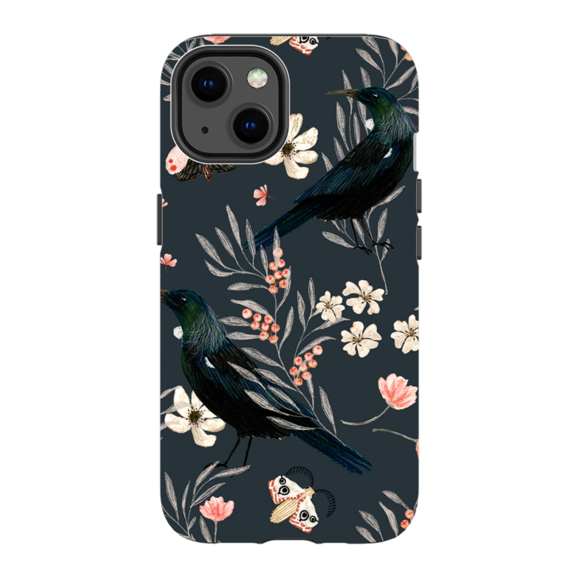 iPhone MagSafe Tough Case - Moths and Tuis By Katherine Quinn