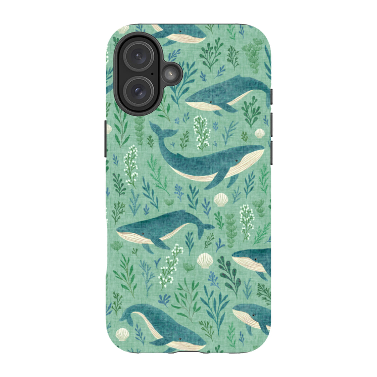 iPhone Tough Case - Whale garden blue By Katherine Quinn