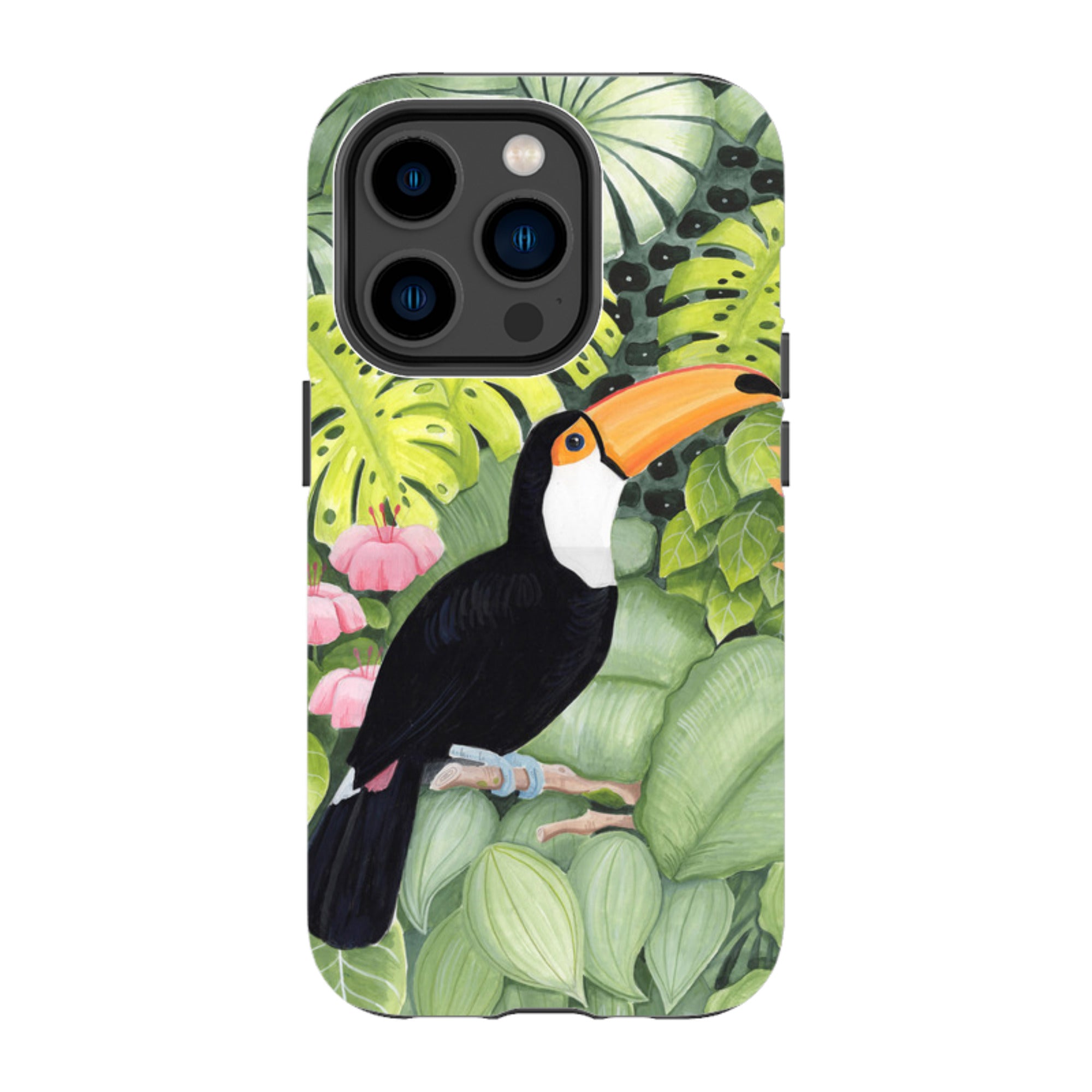 iPhone Tough Case - Toucan In Leaves By Bex Parkin