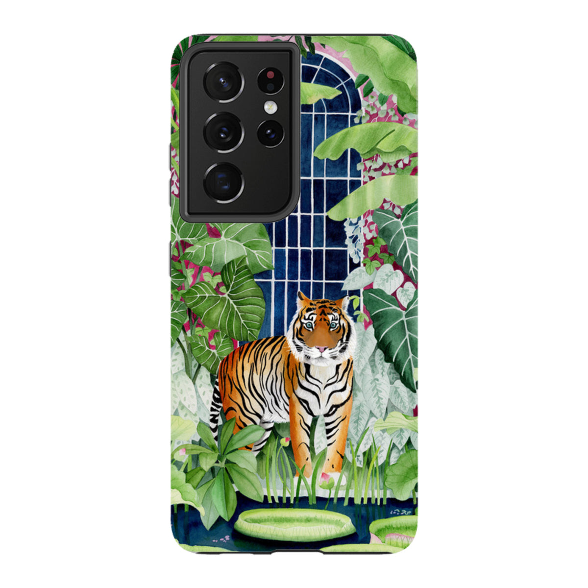 Samsung Tough Case - Green House Tiger By Bex Parkin