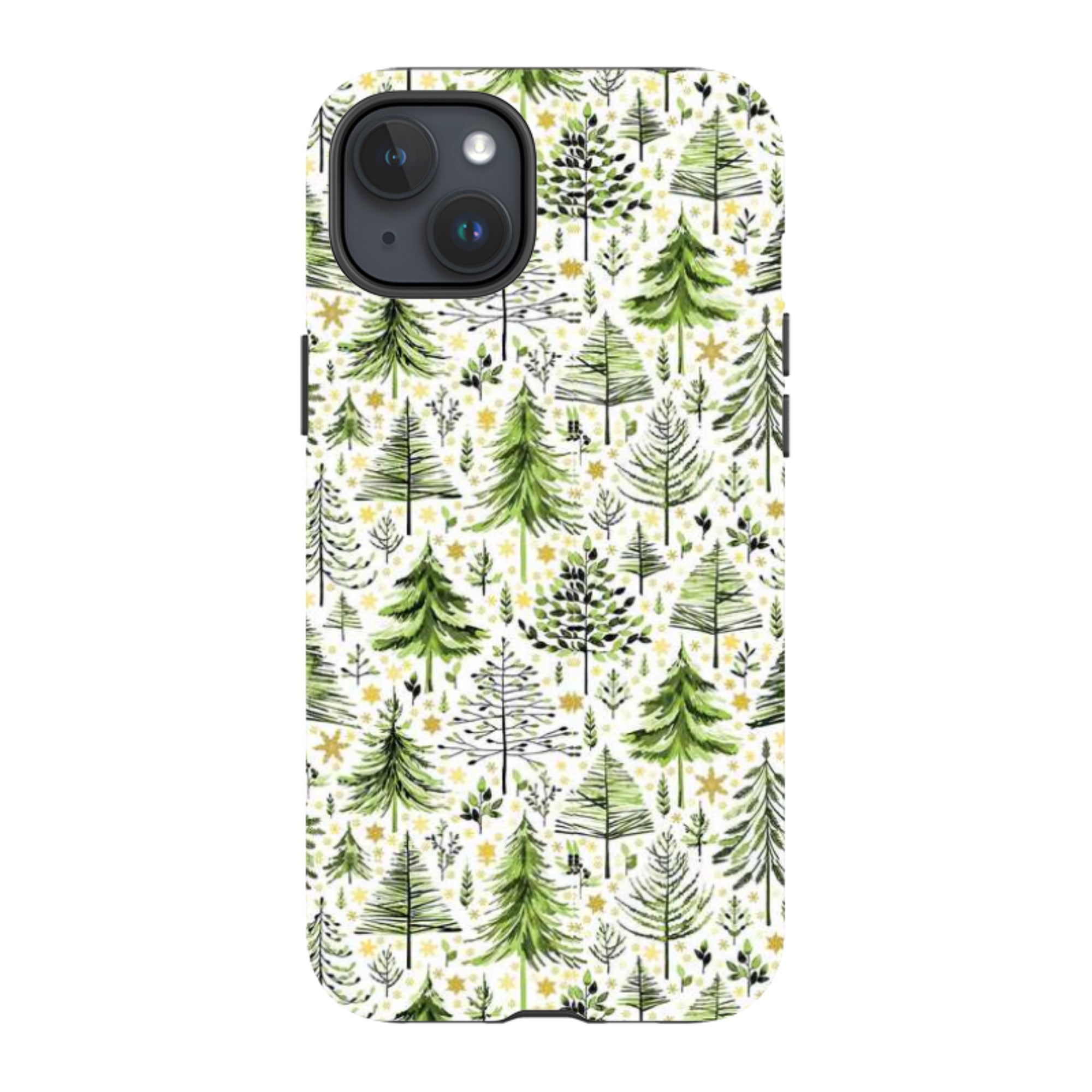 iPhone Tough Case - Green Xmas Trees By Elisabeth Haager