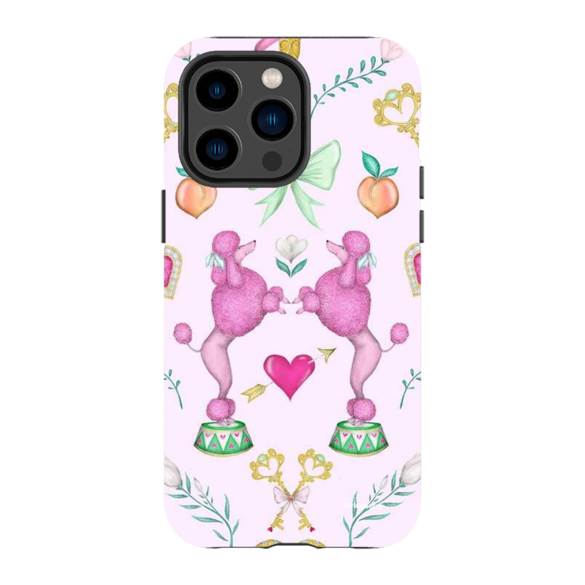 iPhone MagSafe Tough Case - Pink Poodle Parlour Sugar By Catherine Rowe