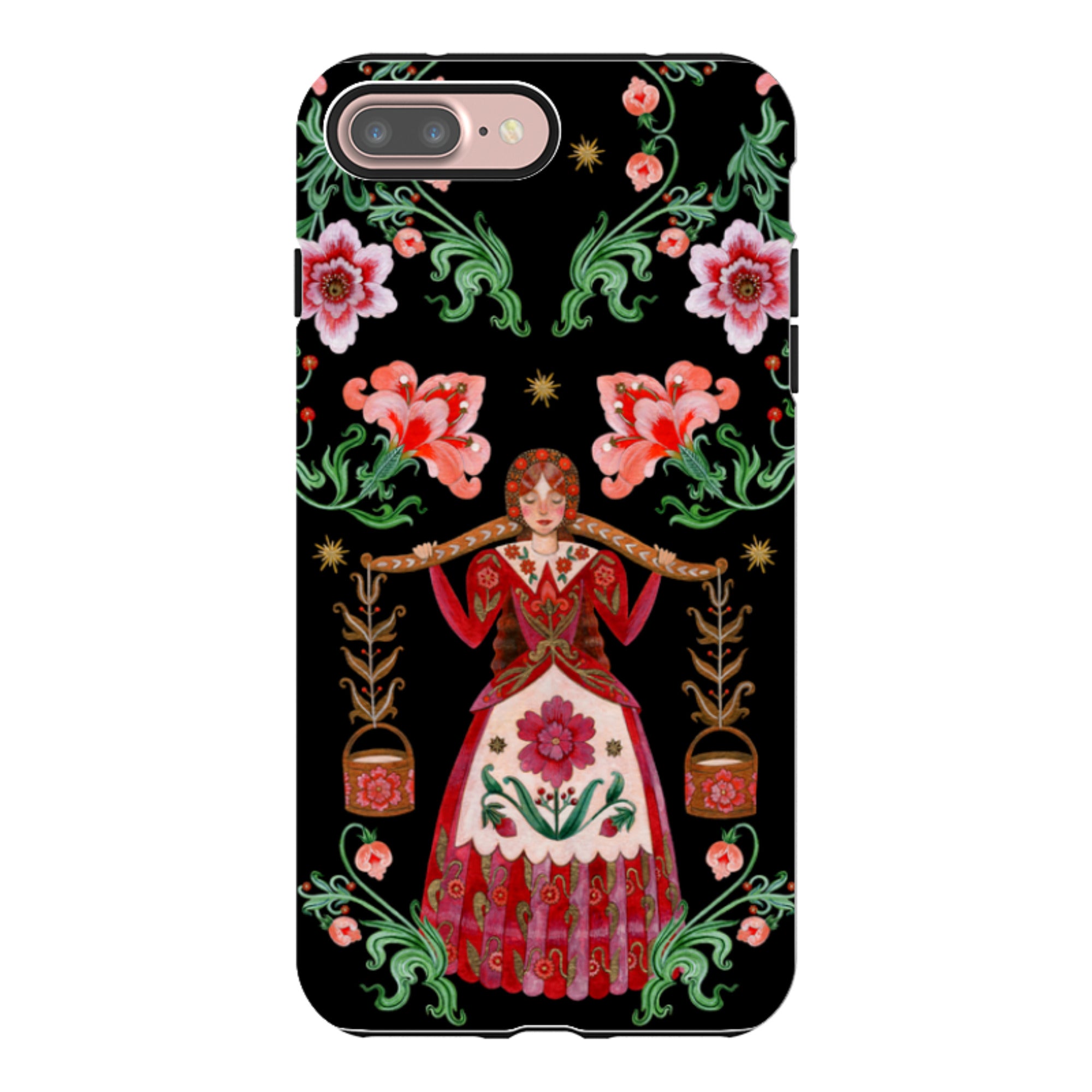 iPhone Tough  Case - Eight Maids A Milking By Maria Matos