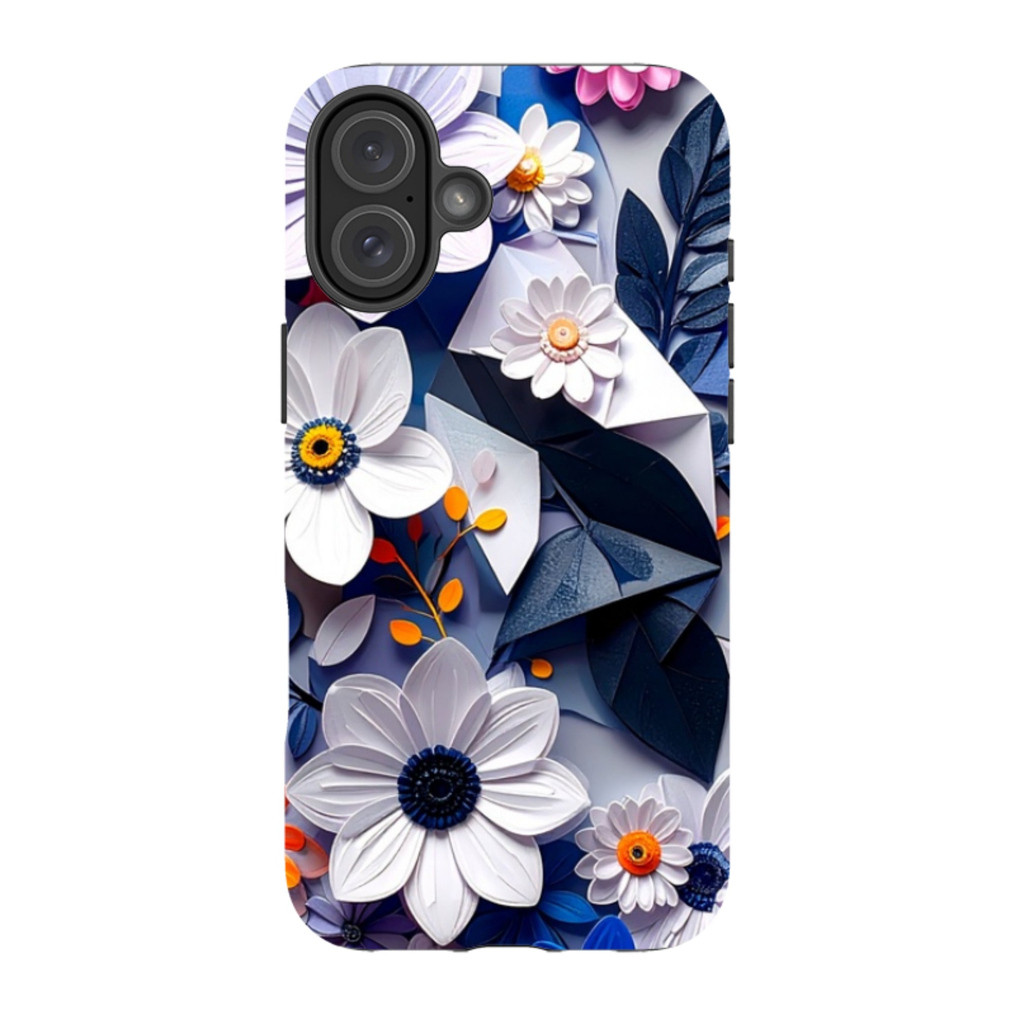 iPhone MagSafe Tough Case - Summer Blue Florals