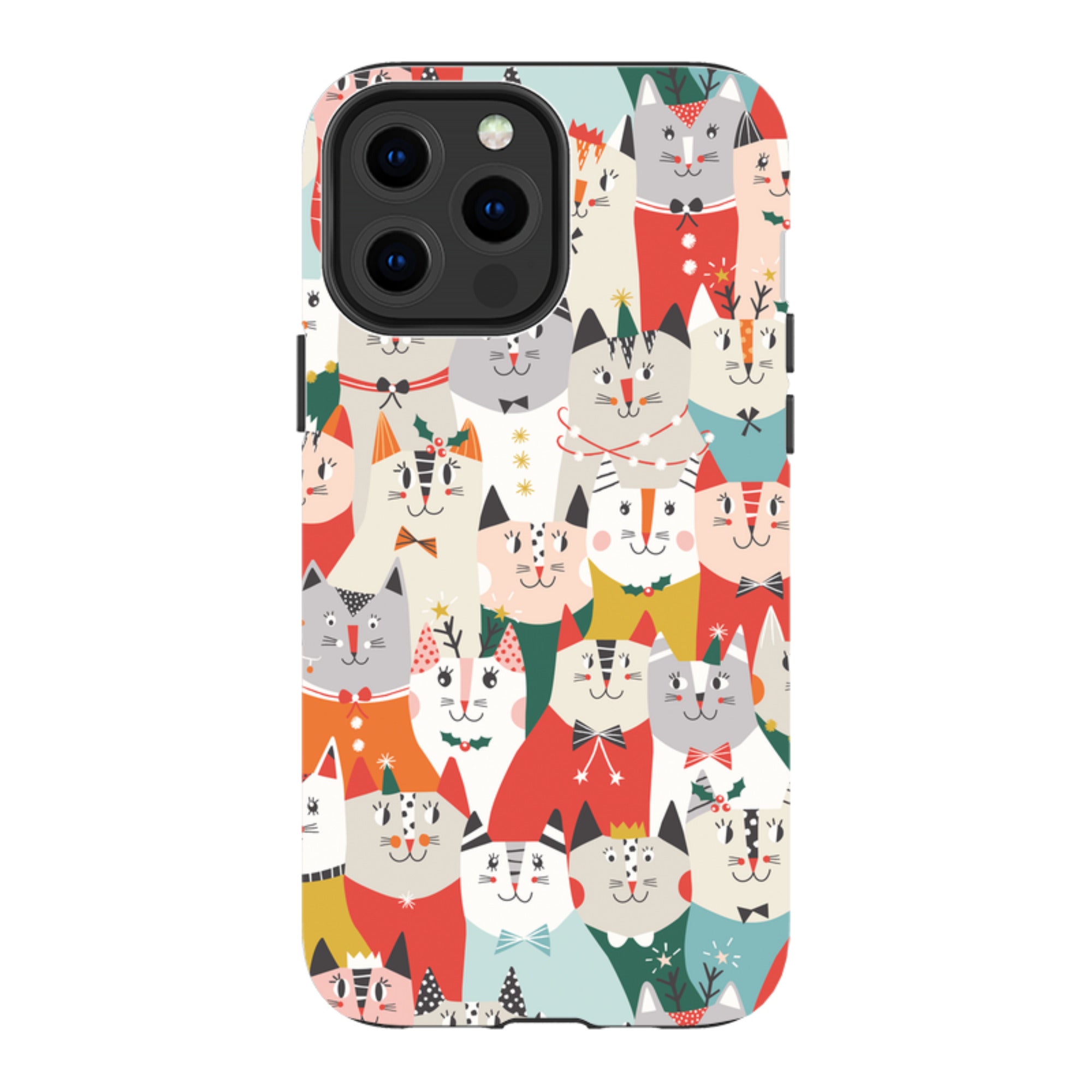 iPhone Tough Case - Christmas Cats By Ali Brookes