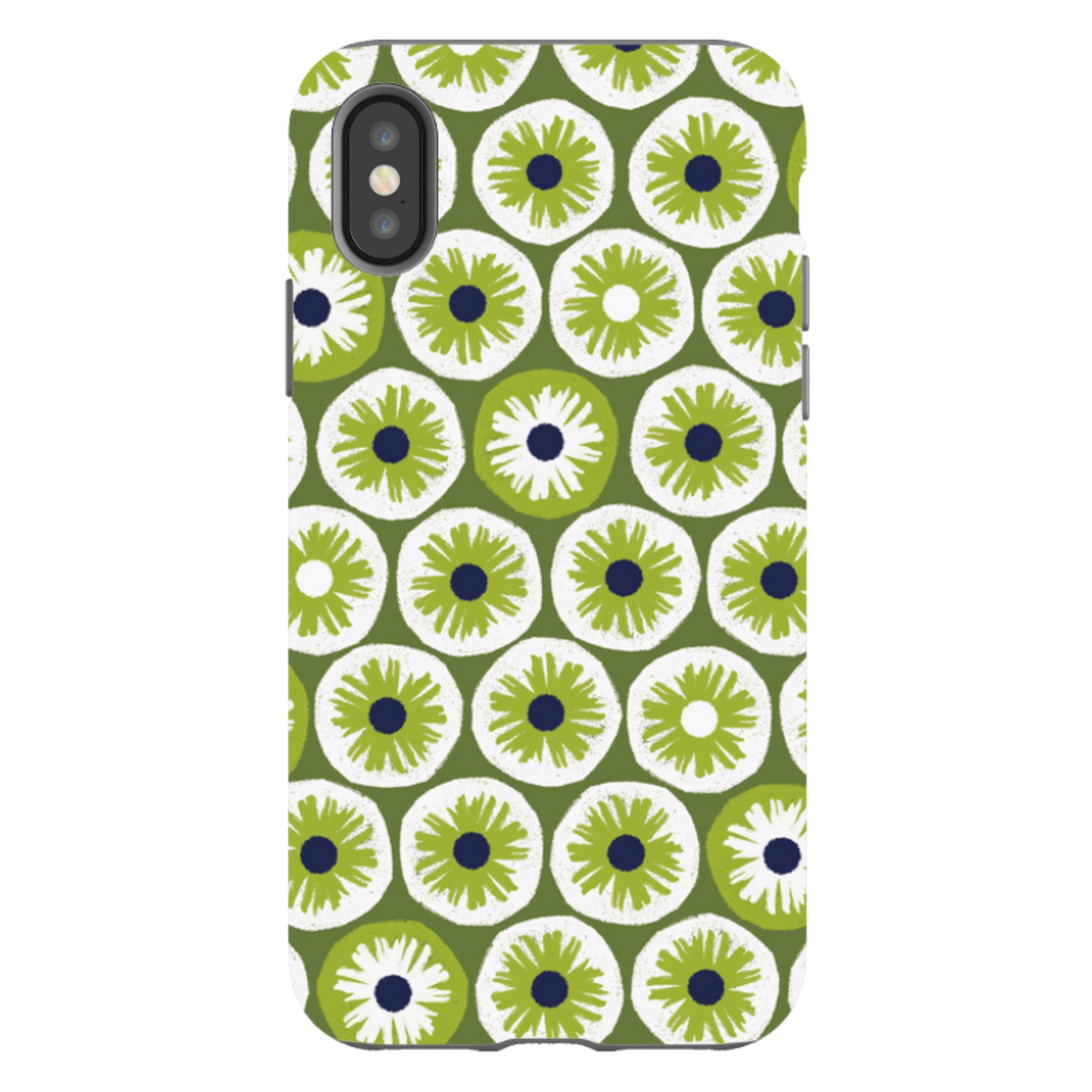 iPhone Tough Case - Penny Flowers Green By Ali Brookes