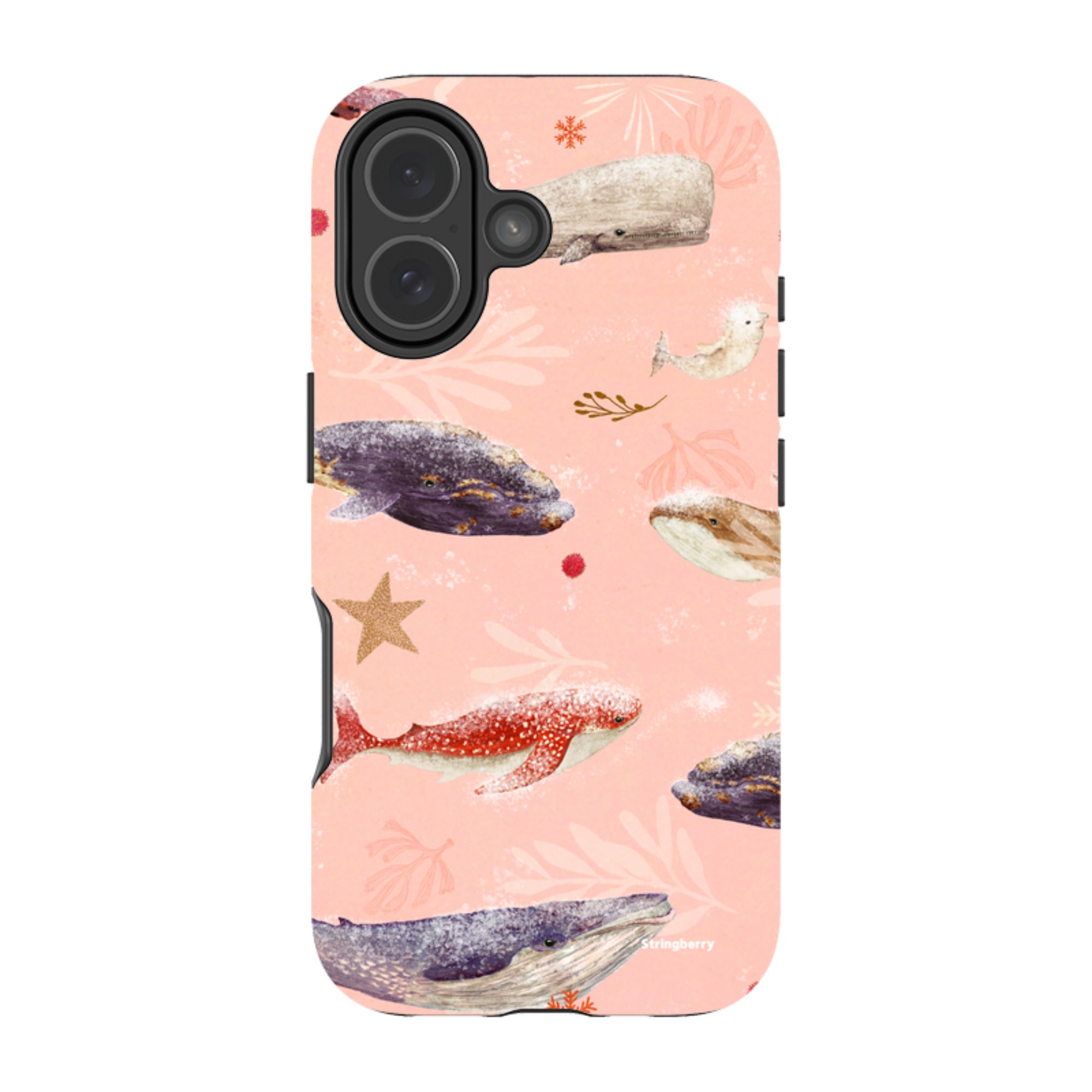 iPhone Tough Case - Sugar Plum Whales By Katherine Quinn