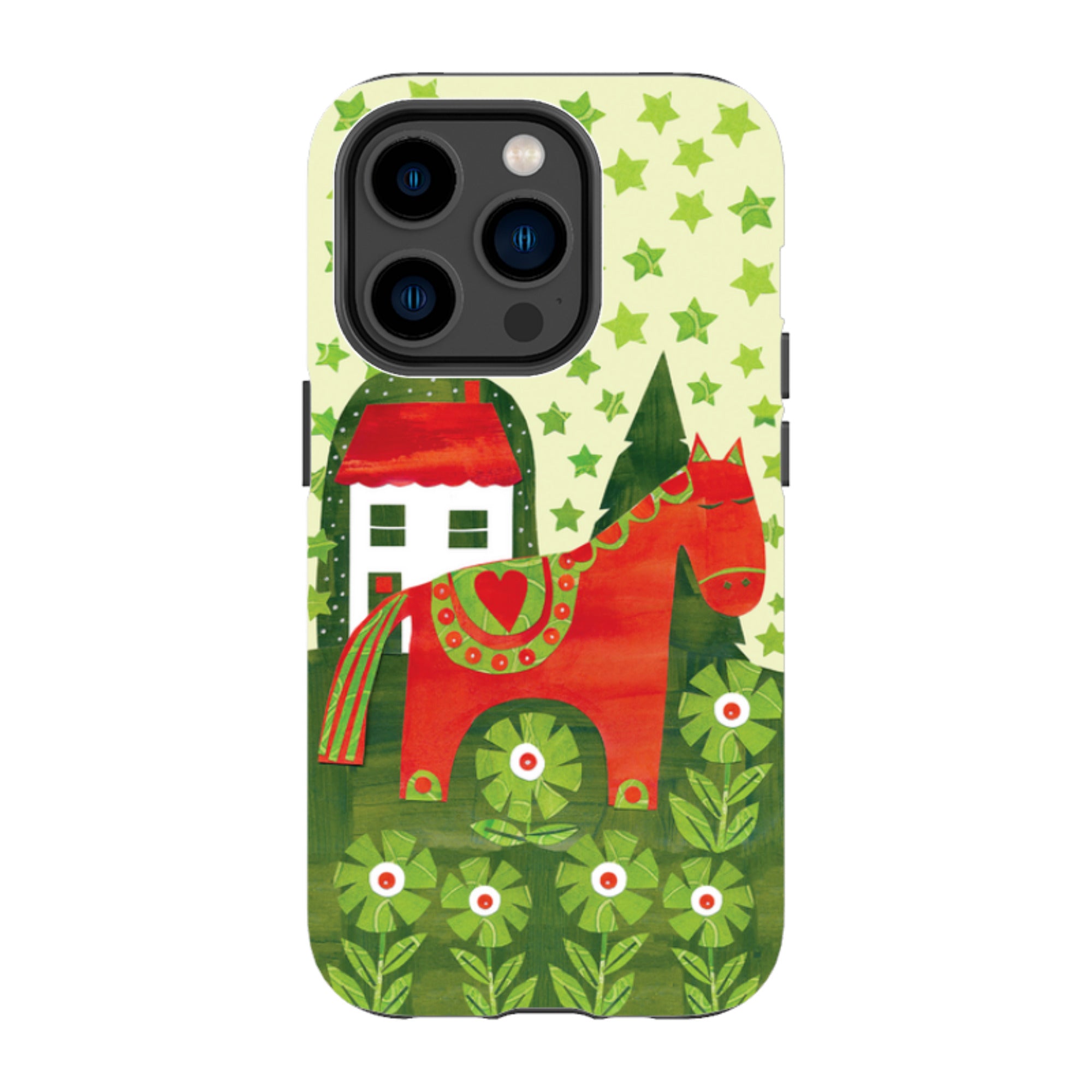 iPhone Tough Case - Red Dala Horse By Tracey English