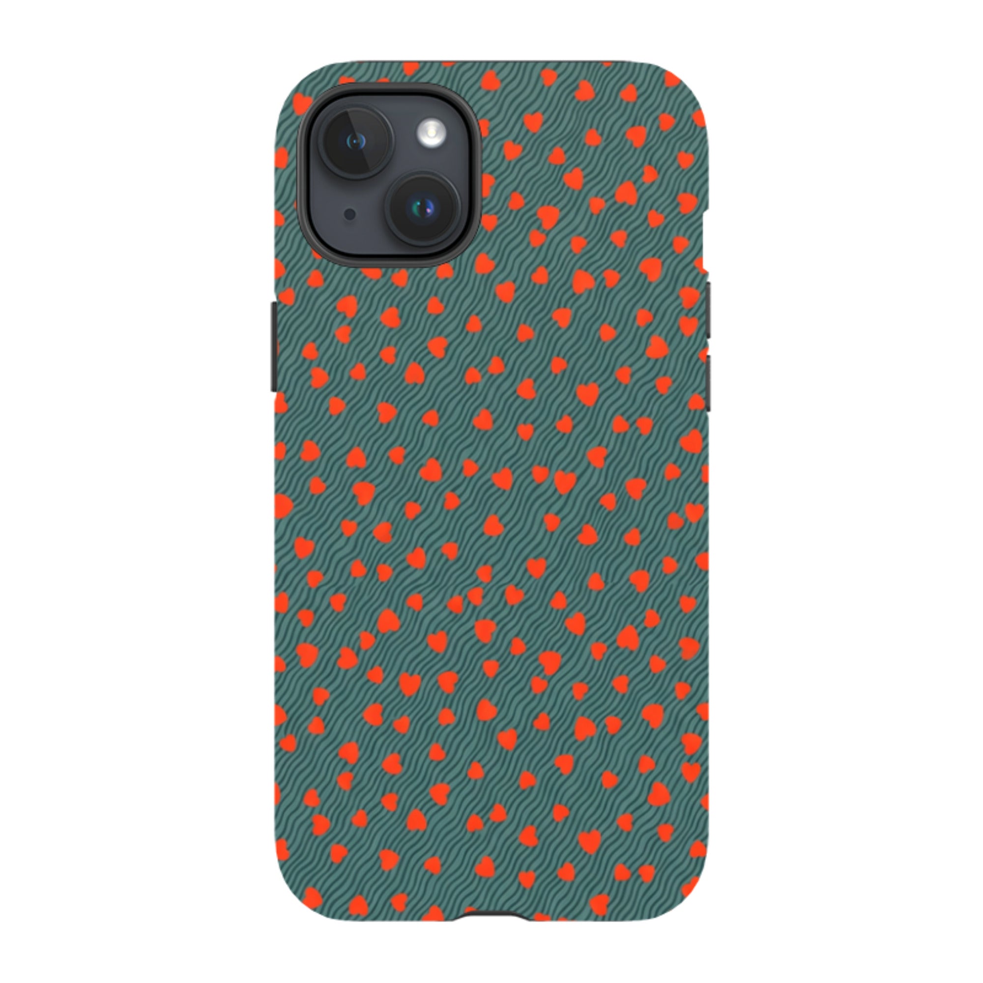 iPhone Tough Case - Red Hearts