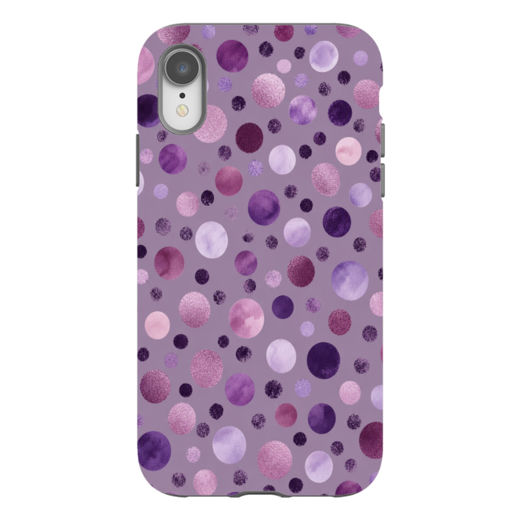 iPhone Tough Case - Mauve Polka Dot