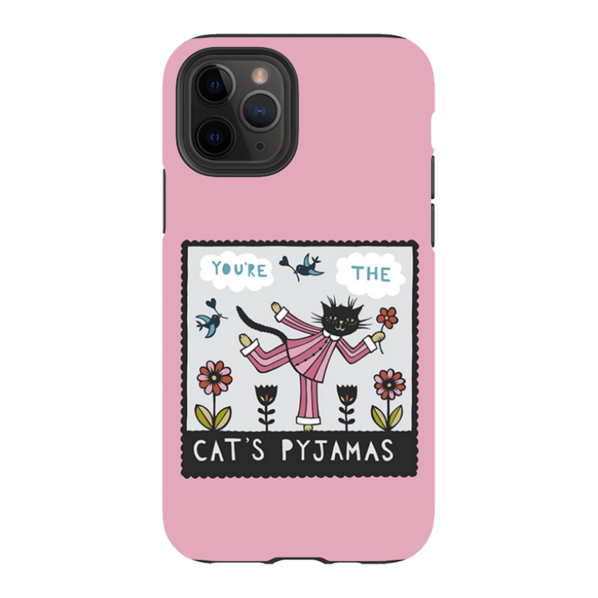 iPhone Tough Case - Cats Pyjamas Pink By Suzy Taylor