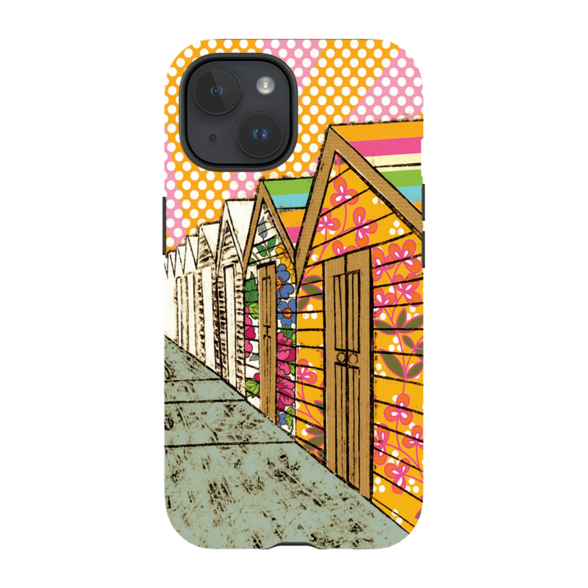 iPhone Tough Case - Beach Huts By Amelia Bowman