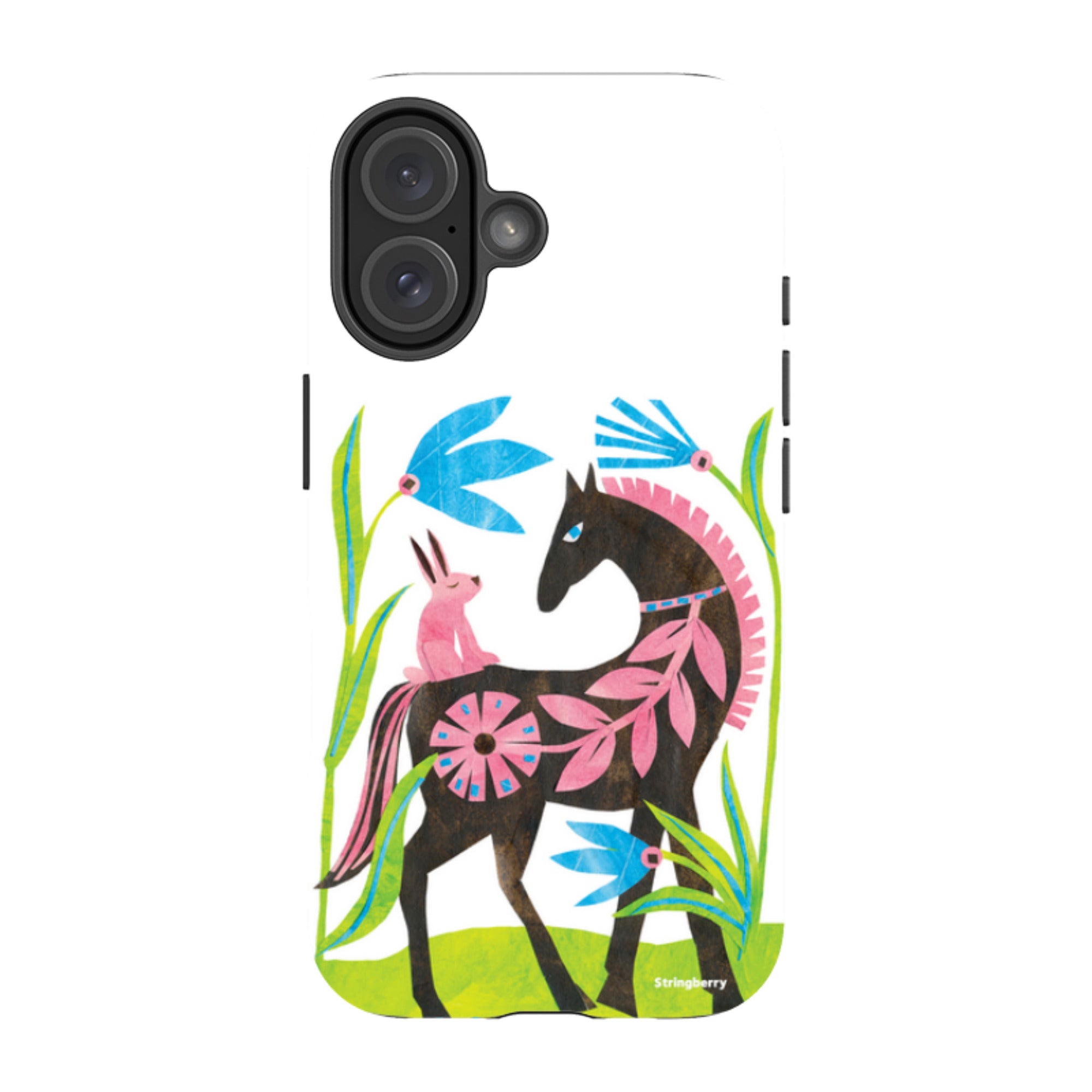 iPhone MagSafe Tough Case - Folk Horse And Bunny By Tracey English