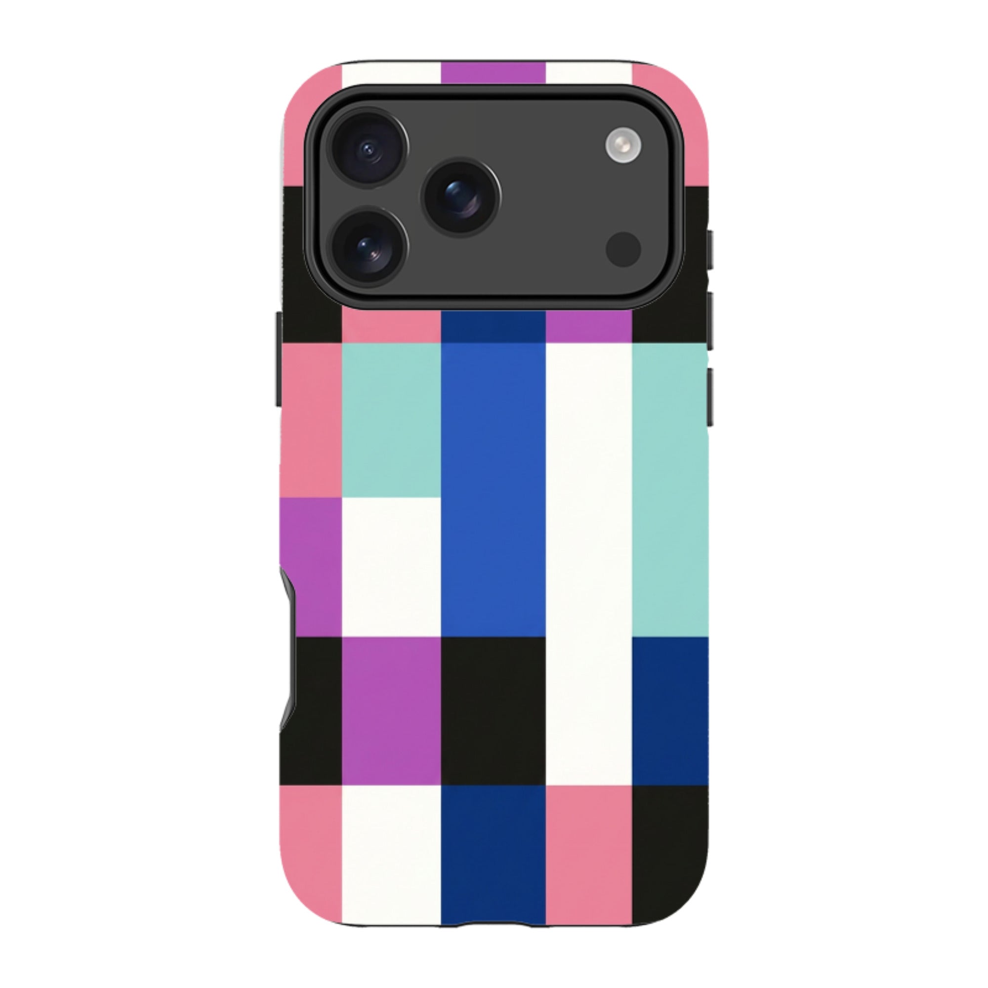 iPhone MagSafe Tough Case - Pastel Cyberpunk Checkerboard