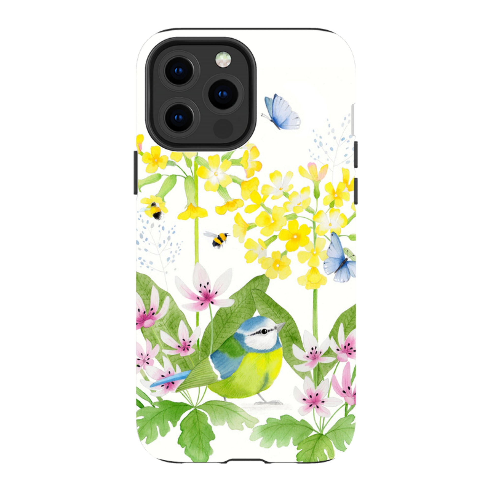 iPhone Tough Case - Blue Tit Garden By Bex Parkin