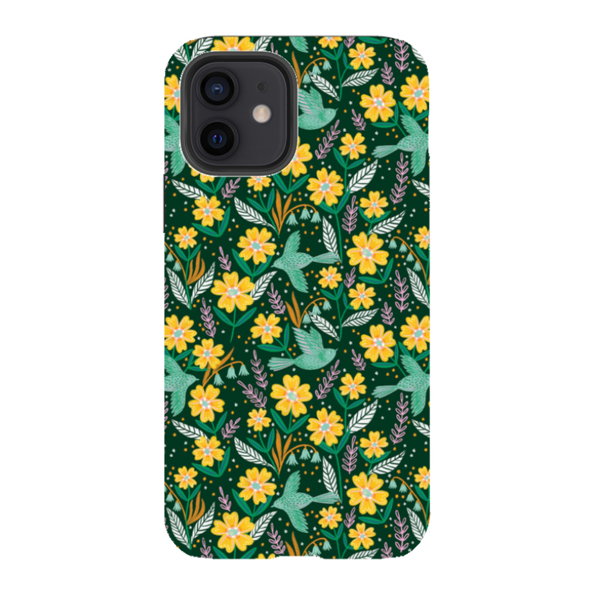 iPhone Tough Case - Sweet Birds Green By Lee Foster Wilson